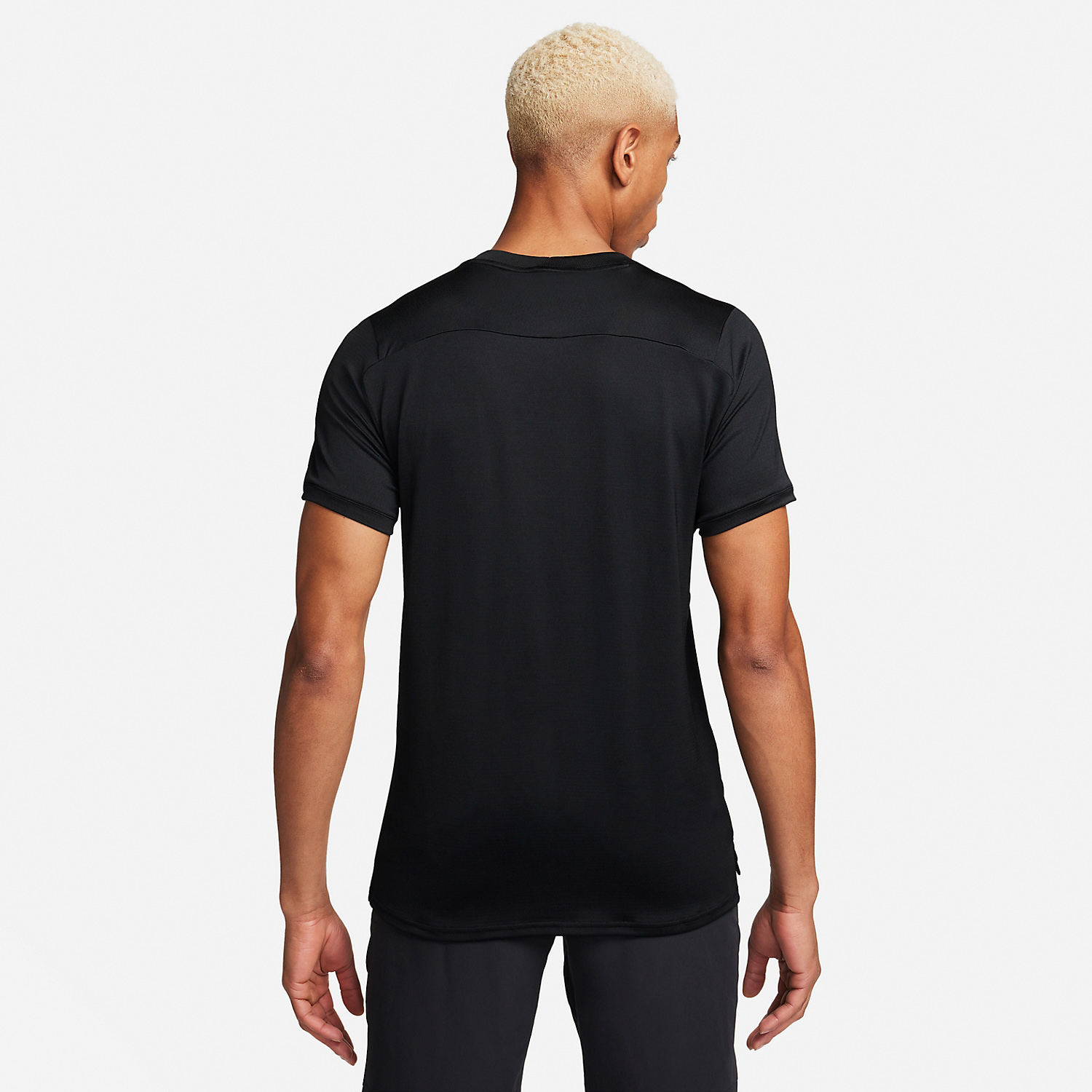 Nike Court Dri-FIT Advantage Men's Tennis T-Shirt - Black/White