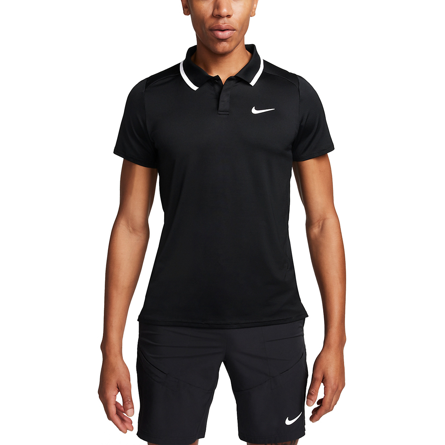 Nike Court Dri-FIT Advantage Polo - Black/White