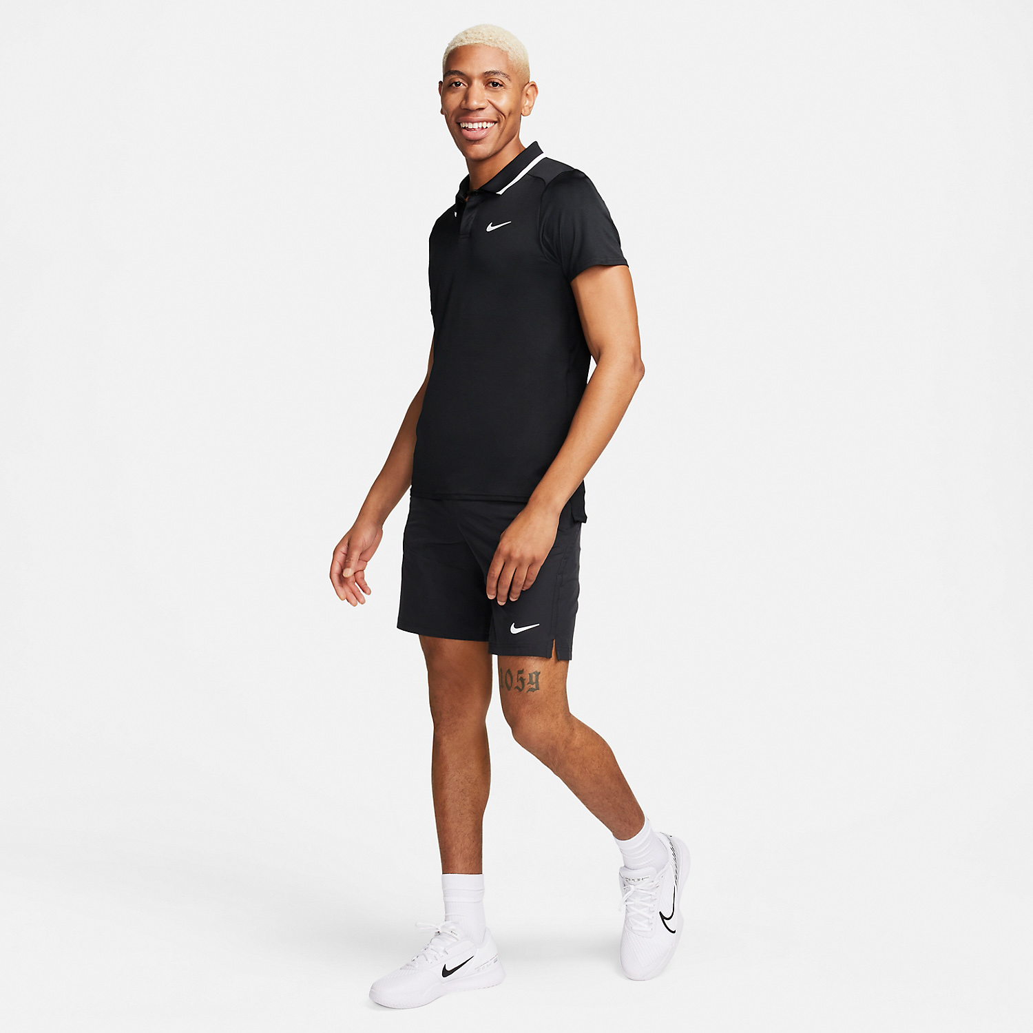 Nike Court Dri-FIT Advantage Polo - Black/White