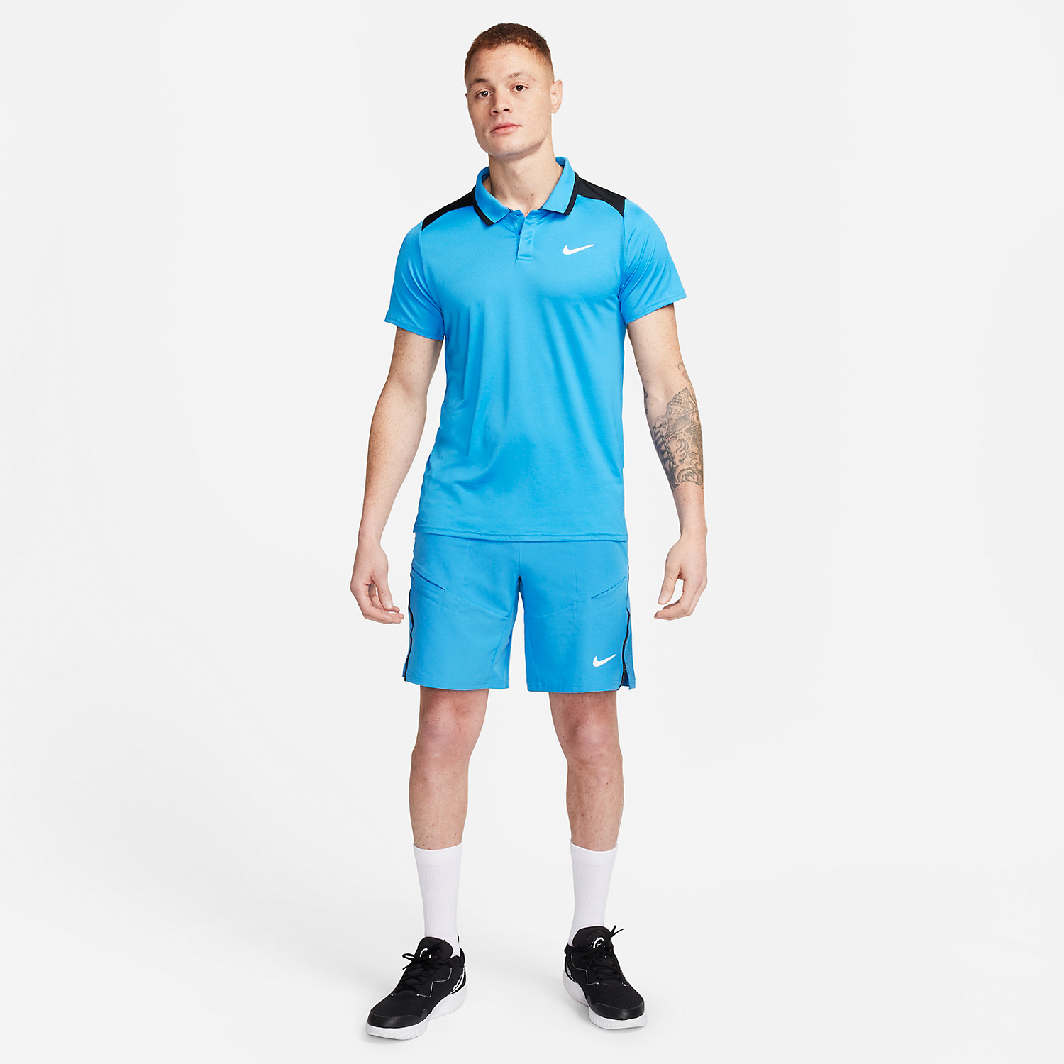 Nike Court Dri-FIT Advantage Polo - Light Photo Blue/Black/White