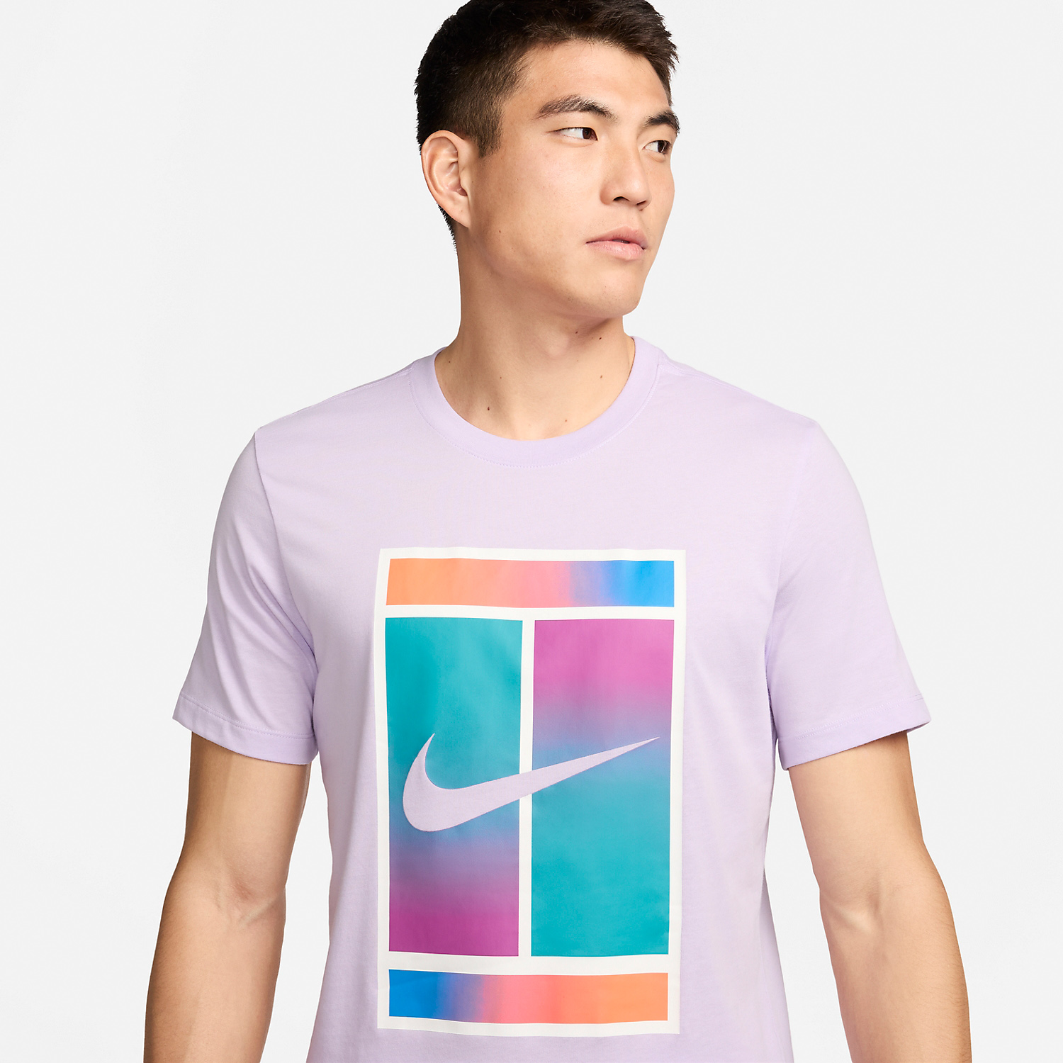 Nike Court Dri FIT Heritage Men s Tennis T Shirt Violet Mist