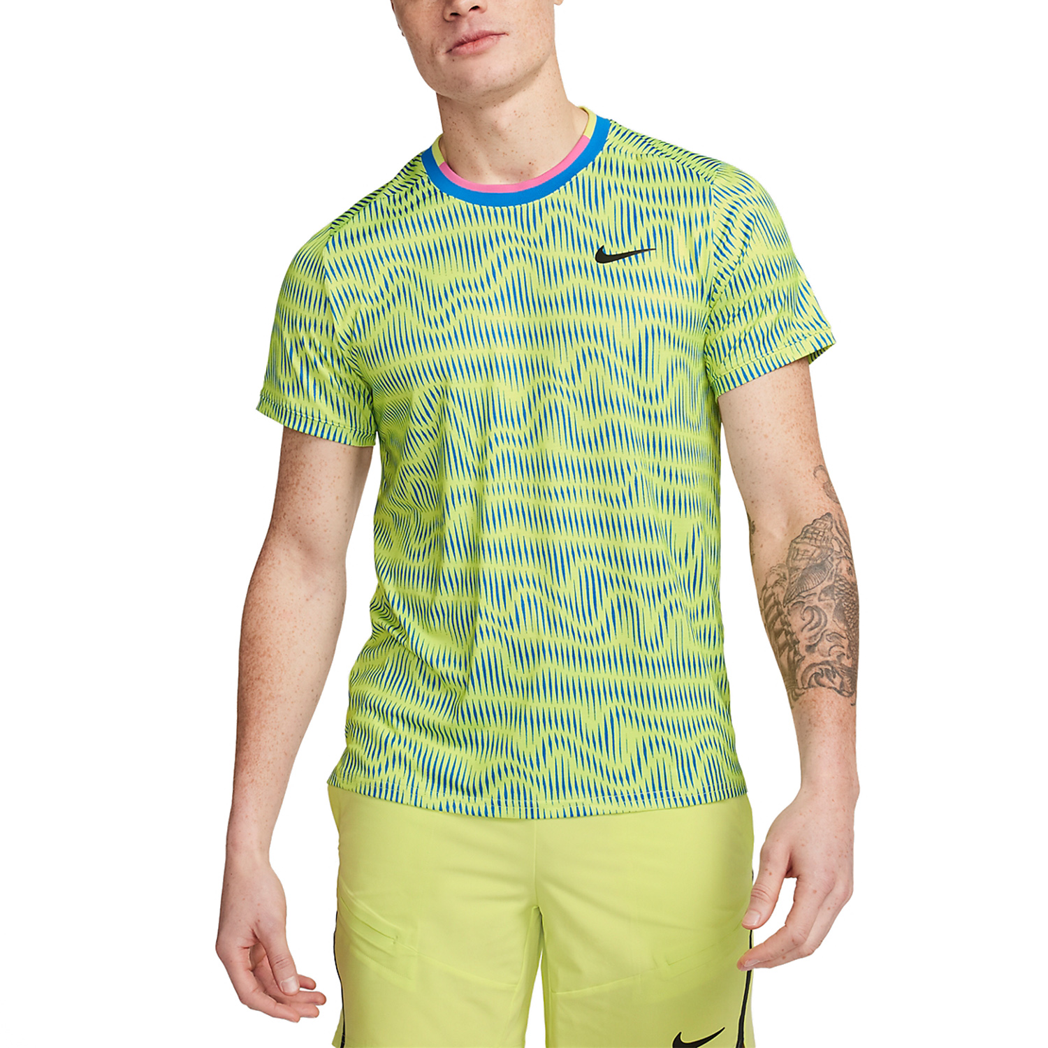 Nike Dri-FIT Advantage Camiseta - Light Lemon Twist/Light Photo Blue/Black