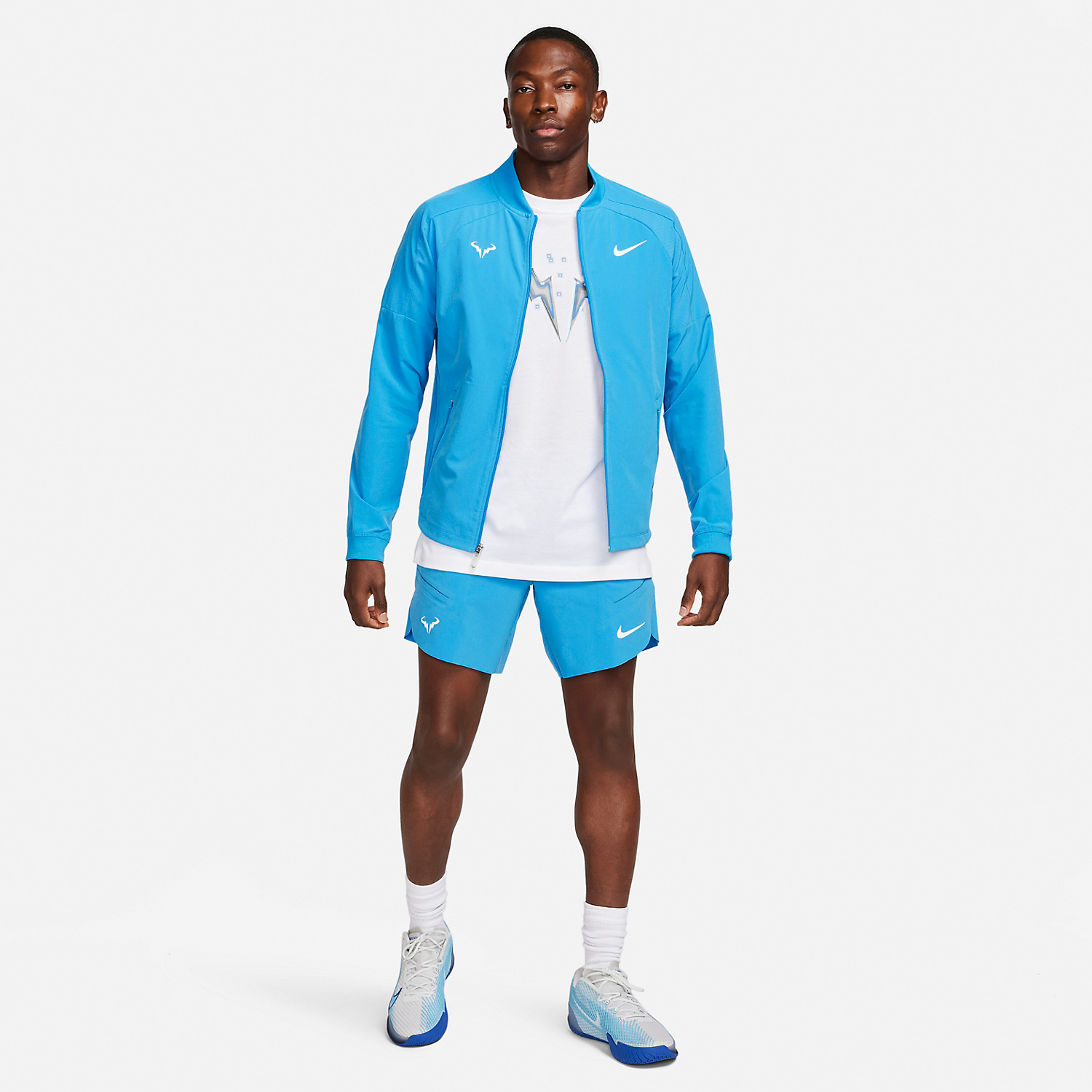 Nike Dri-FIT Rafa Men's Tennis Jacket - Light Photo Blue/White