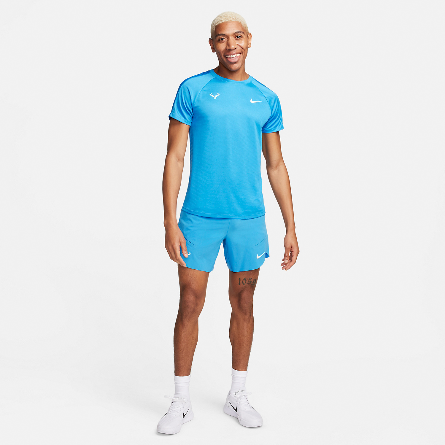Nike Rafa Challenger Men's Tennis T-Shirt - Light Photo Blue
