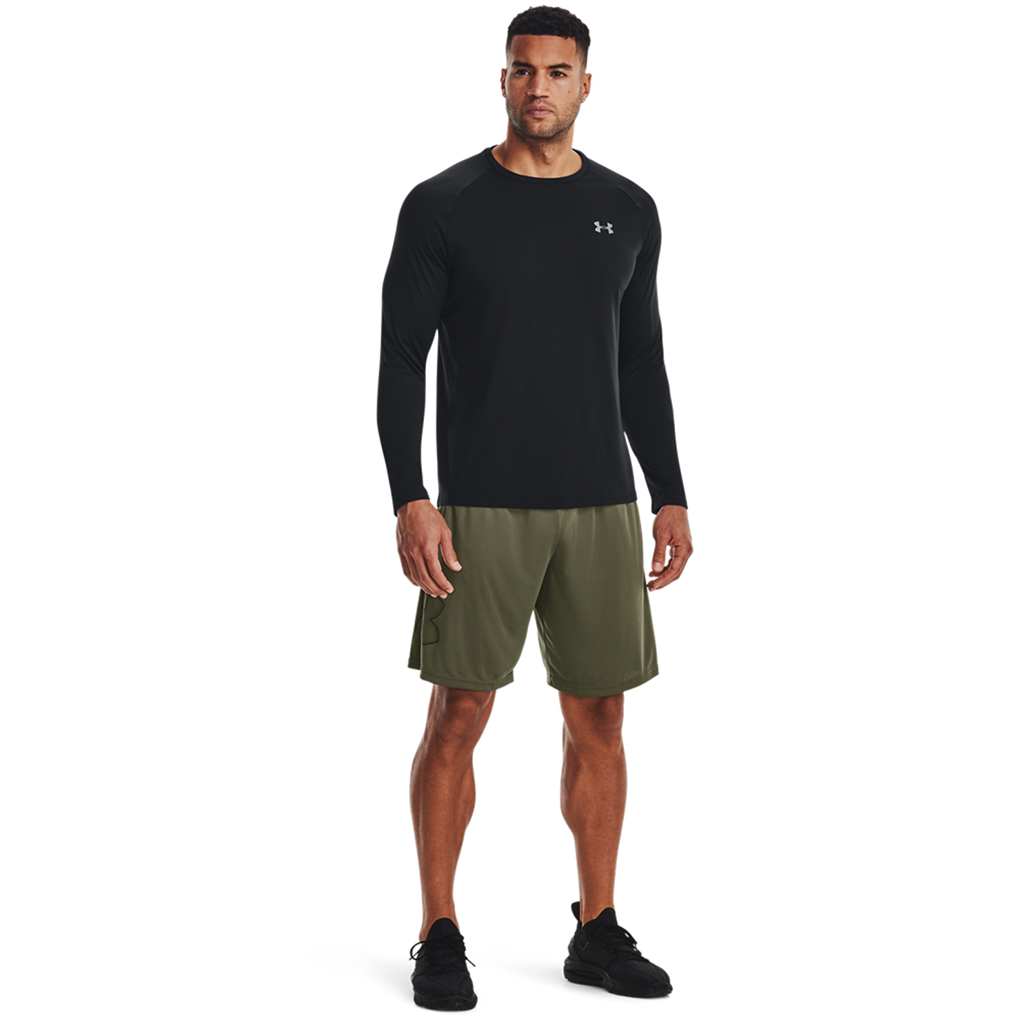 Under Armour Tech Graphic 10in Shorts - Marine Od Green/Black