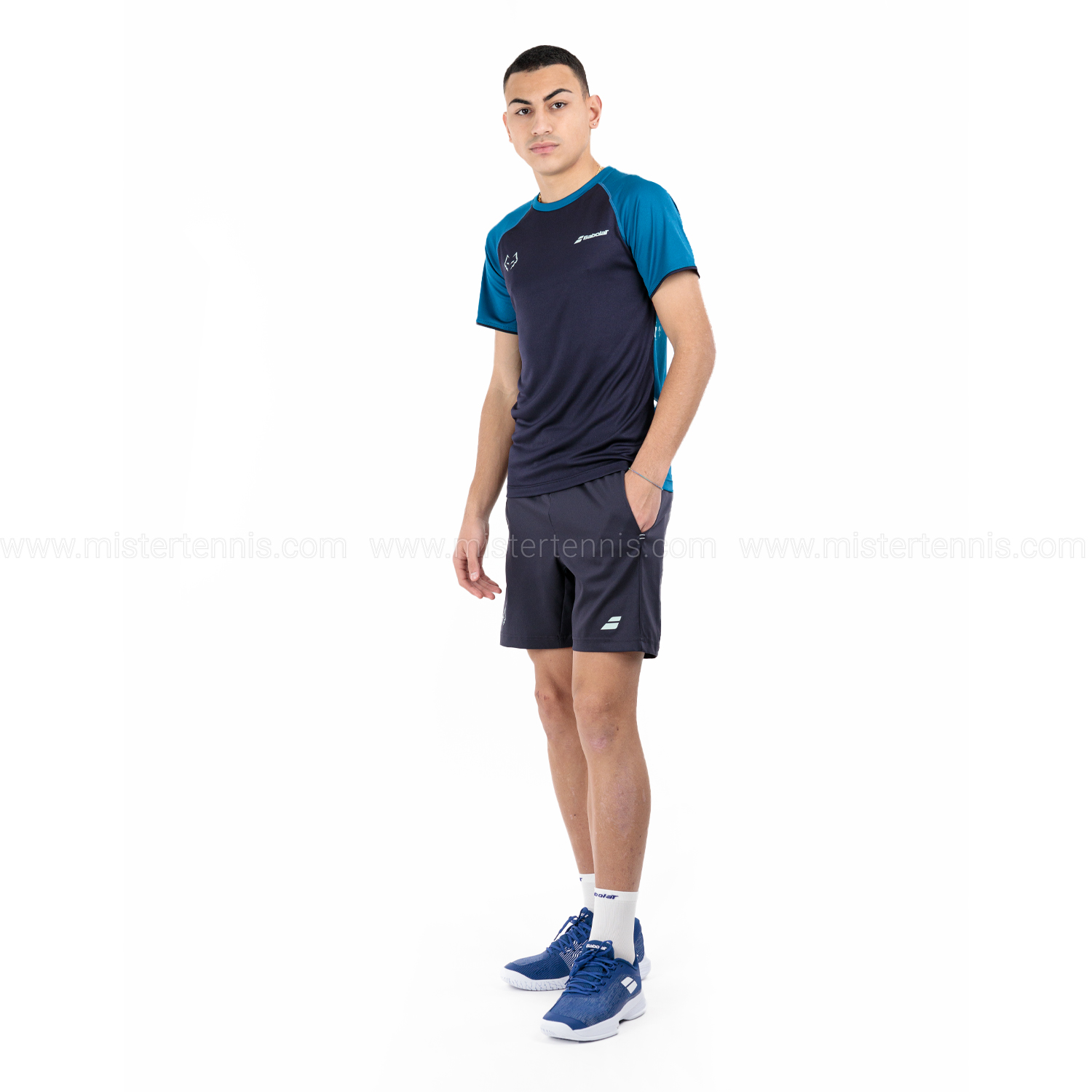 Babolat Juan Lebron Crew Camiseta - Baritone Blue