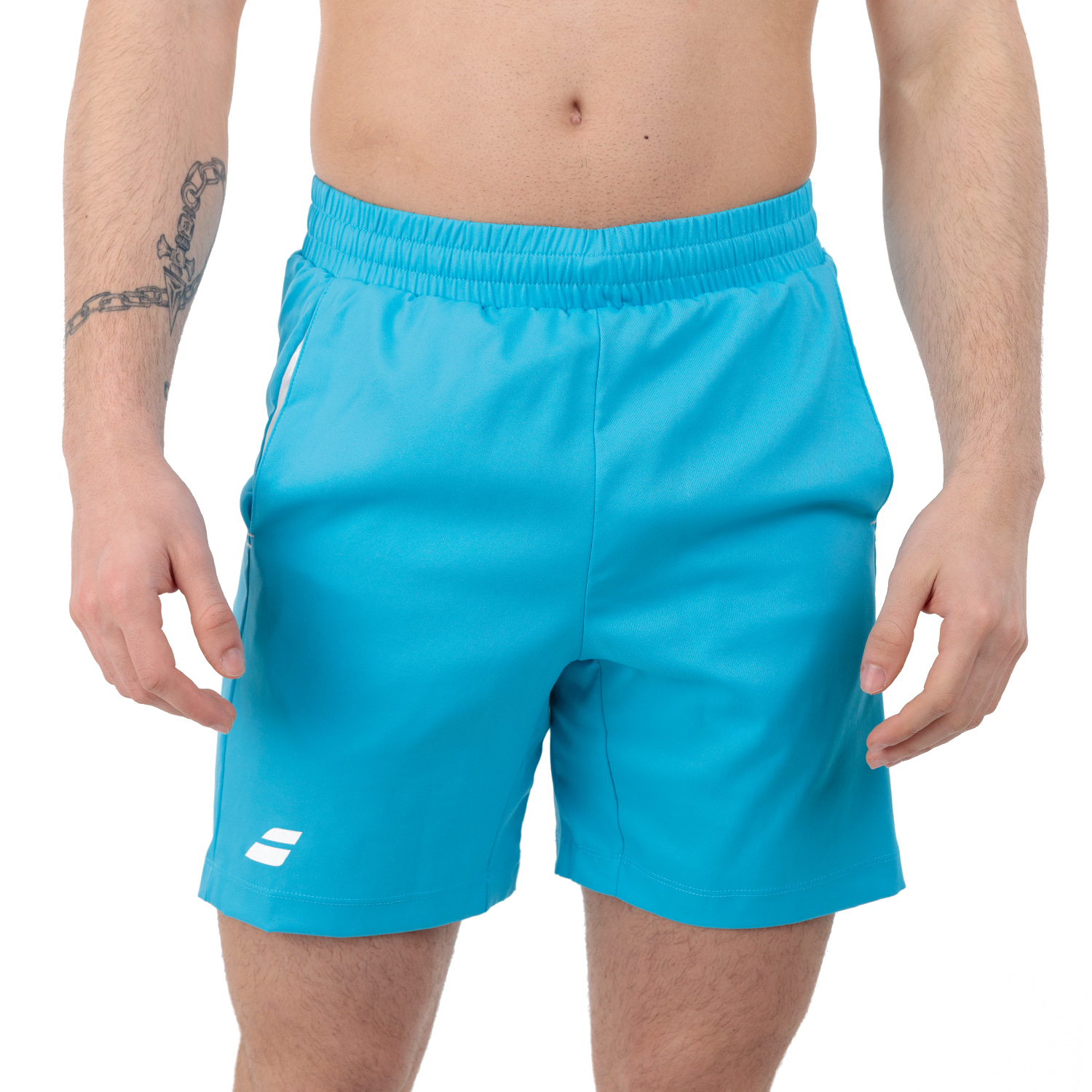 Babolat Play Logo 6in Pantaloncini - Cyan Blue