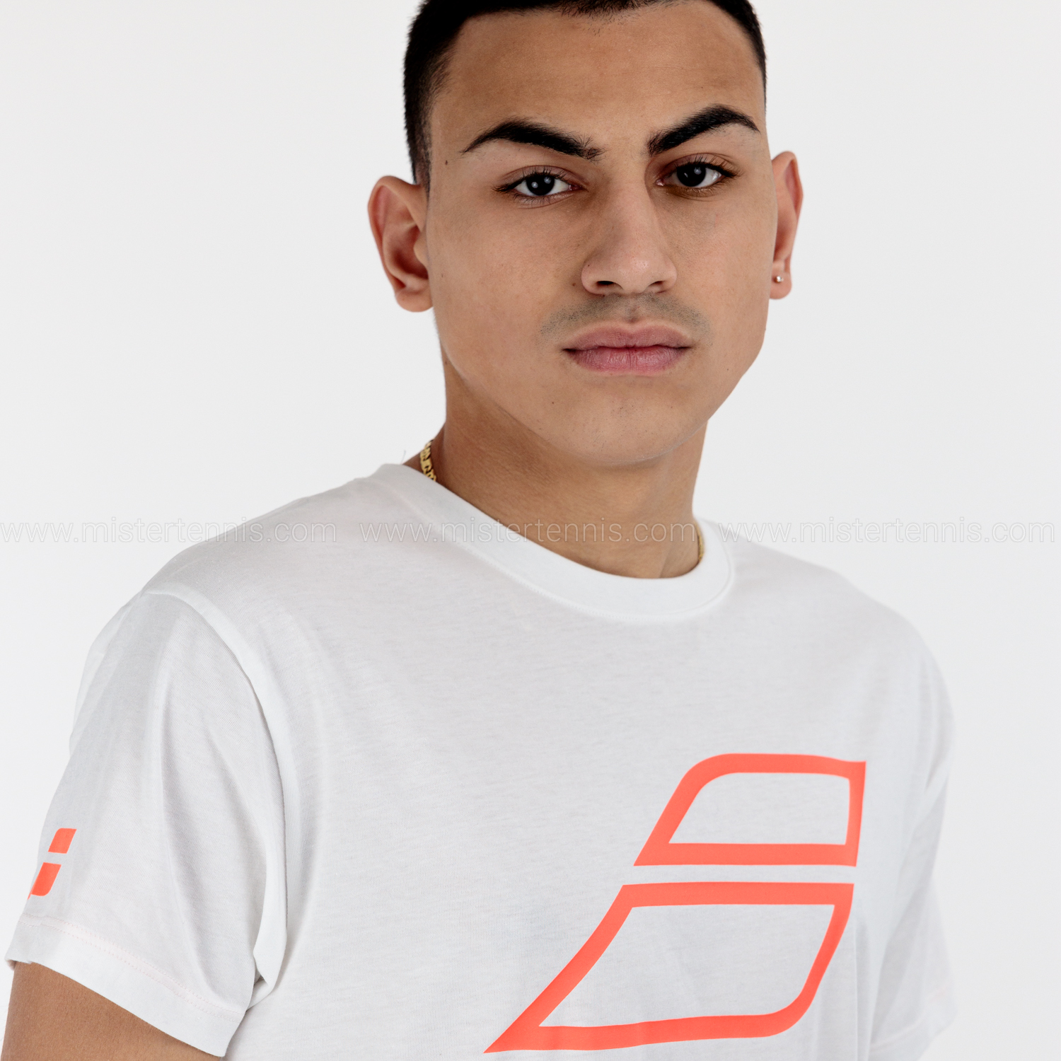 Babolat Strike T-Shirt - White/Strike Red