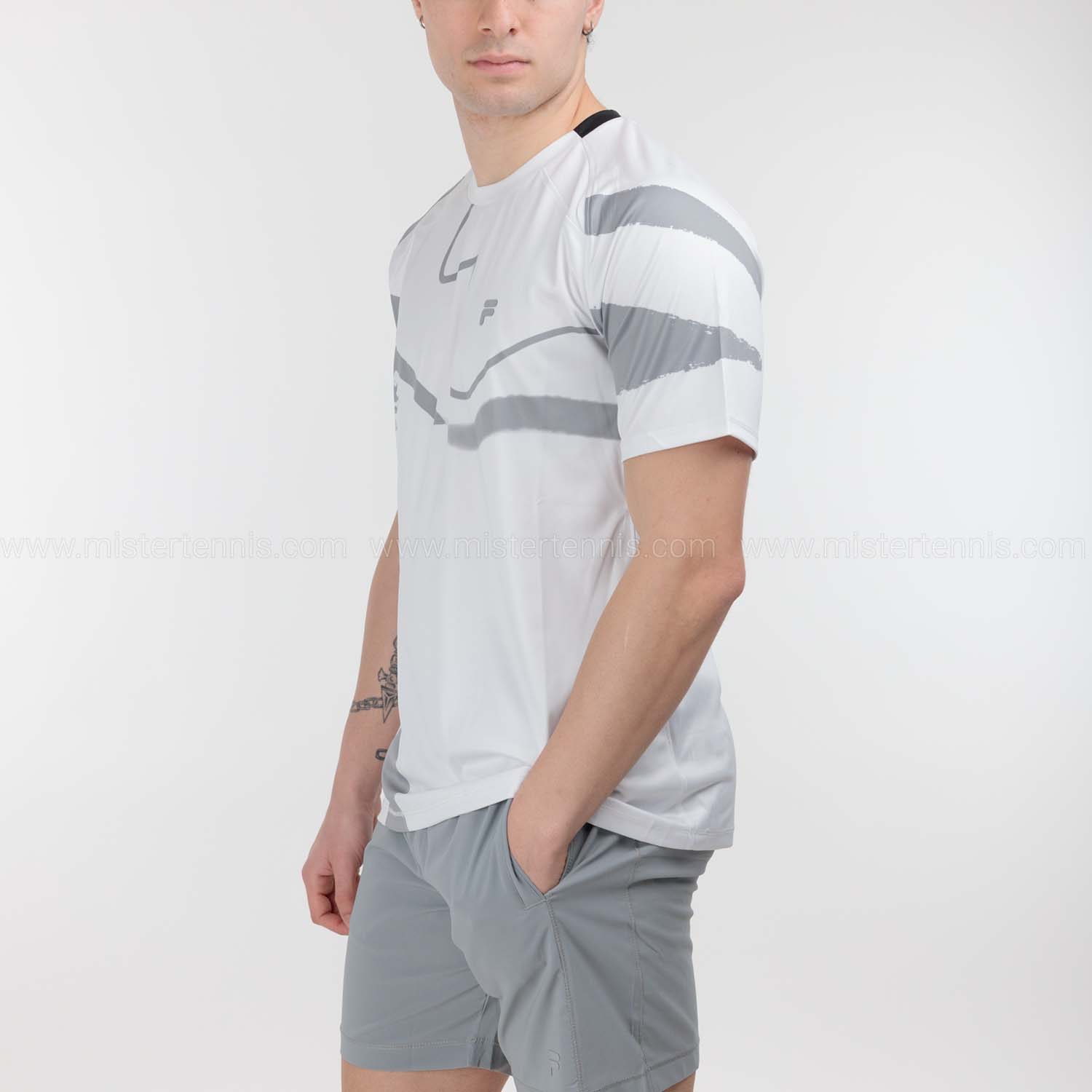 Fila Cassian Camiseta - White/Monument Print