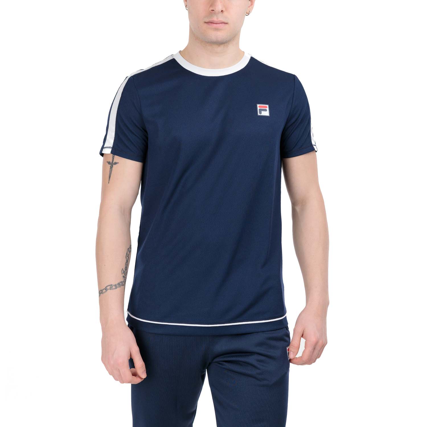 Fila Elias Camiseta - Navy/White