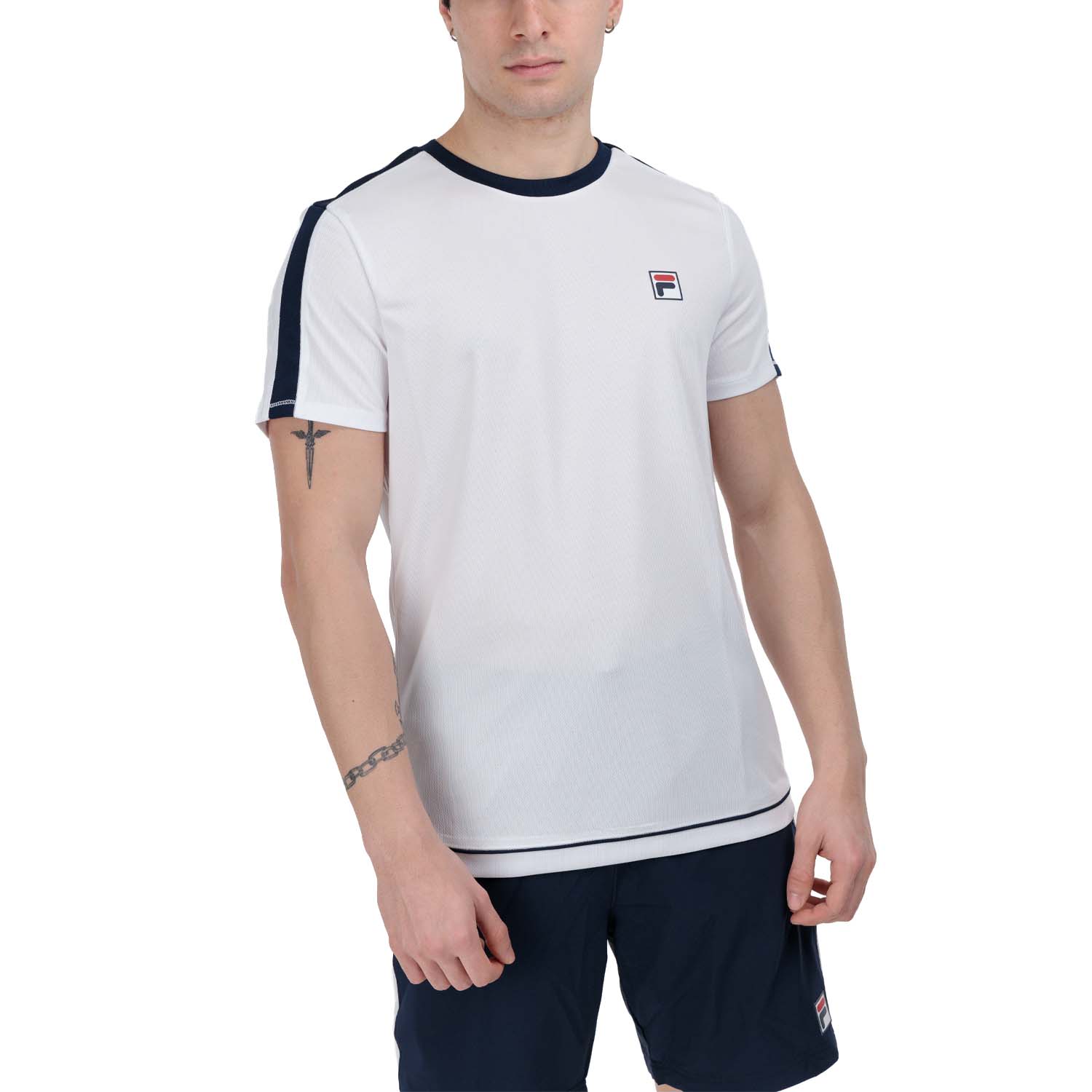 Fila Elias T-Shirt - White/Navy