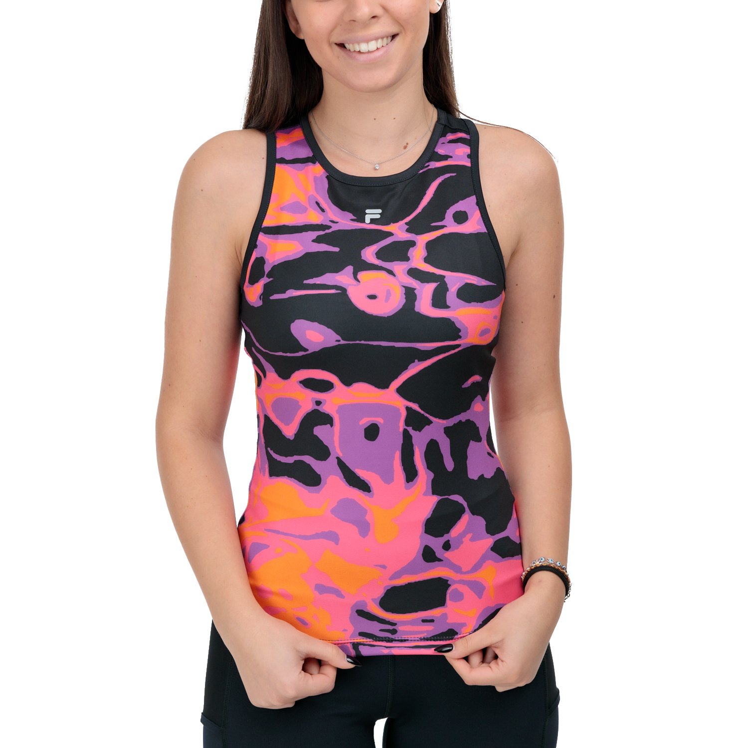 Fila Frances Tank - Black/Hot Pink