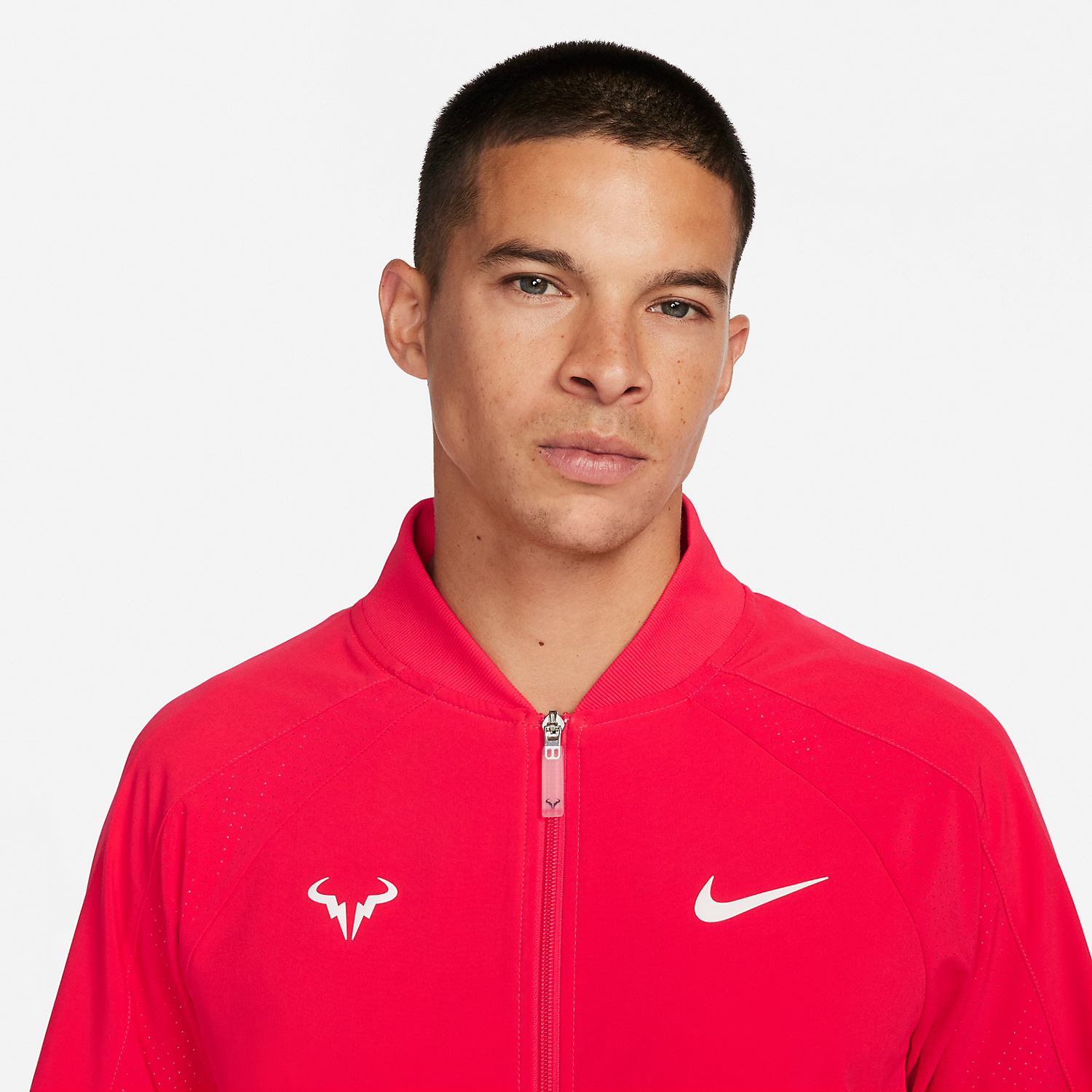Nike Dri-FIT Rafa Men's Tennis Jacket - Siren Red/White
