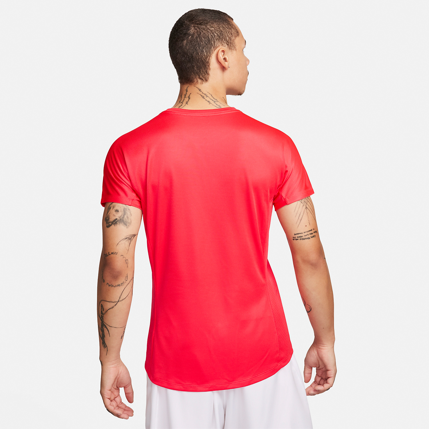 Nike Rafa Challenger Men's Tennis T-Shirt - Siren Red/White