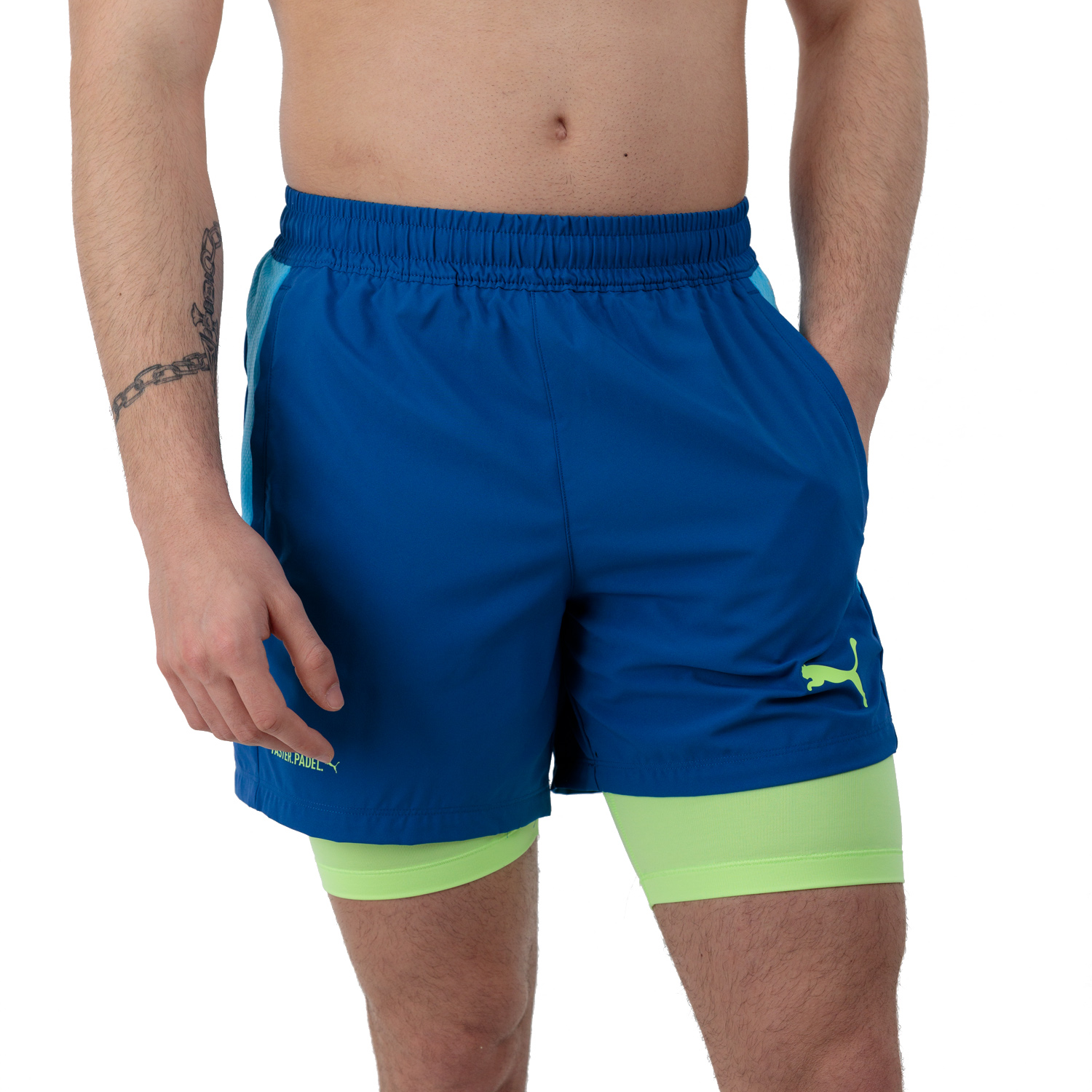 Puma Individual TeamGOAL 2 in 1 5in Shorts - Cobalt Glaze/Luminous Blue