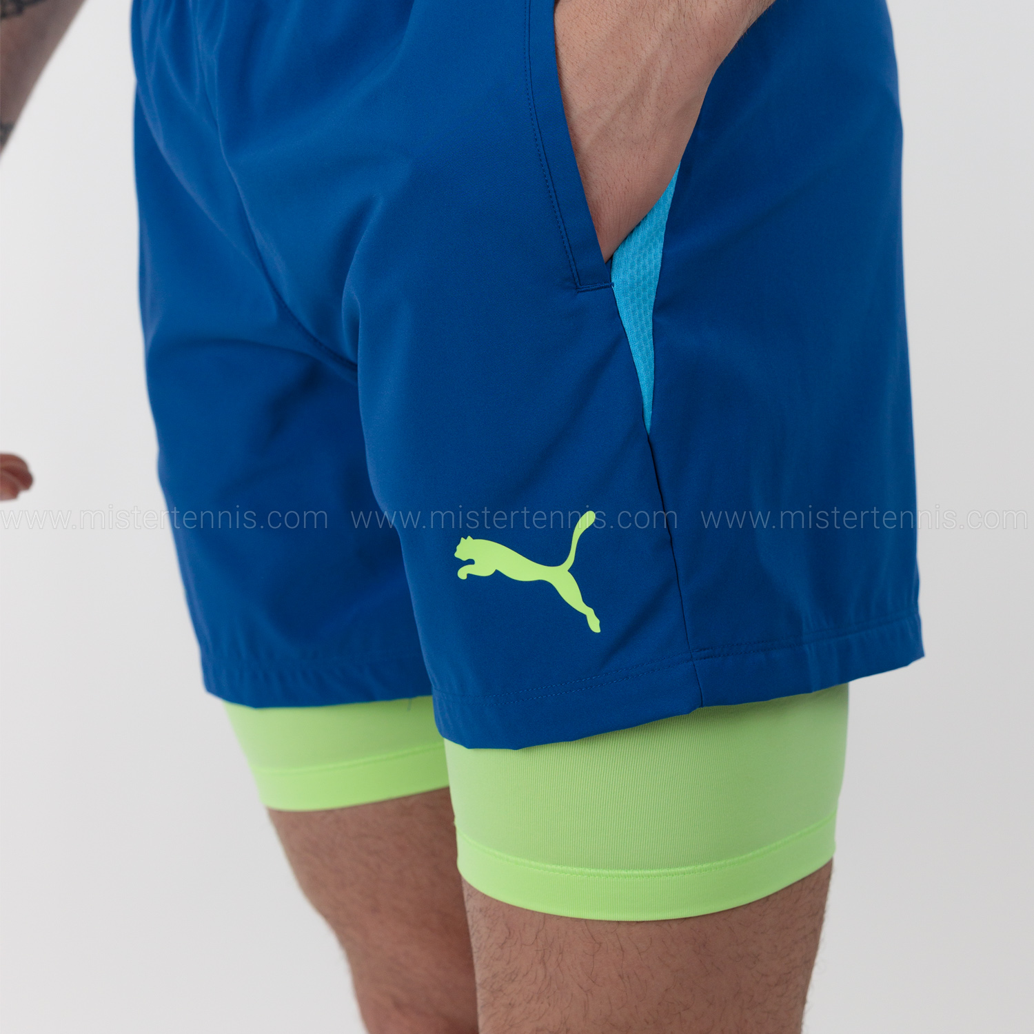 Puma Individual TeamGOAL 2 in 1 5in Shorts - Cobalt Glaze/Luminous Blue