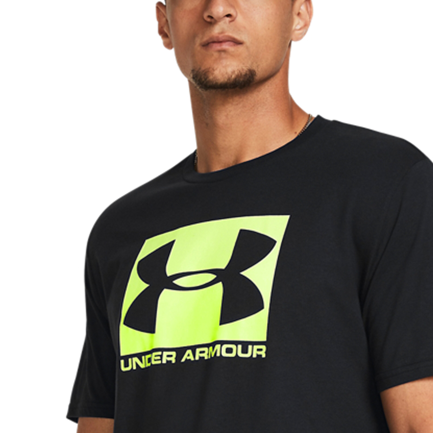Under Armour Boxed Sportstyle T-Shirt - Black/High Vis Yellow