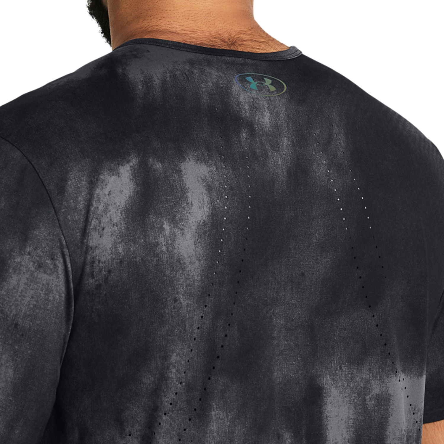 Under Armour Rush Vent Printed T-Shirt - Black