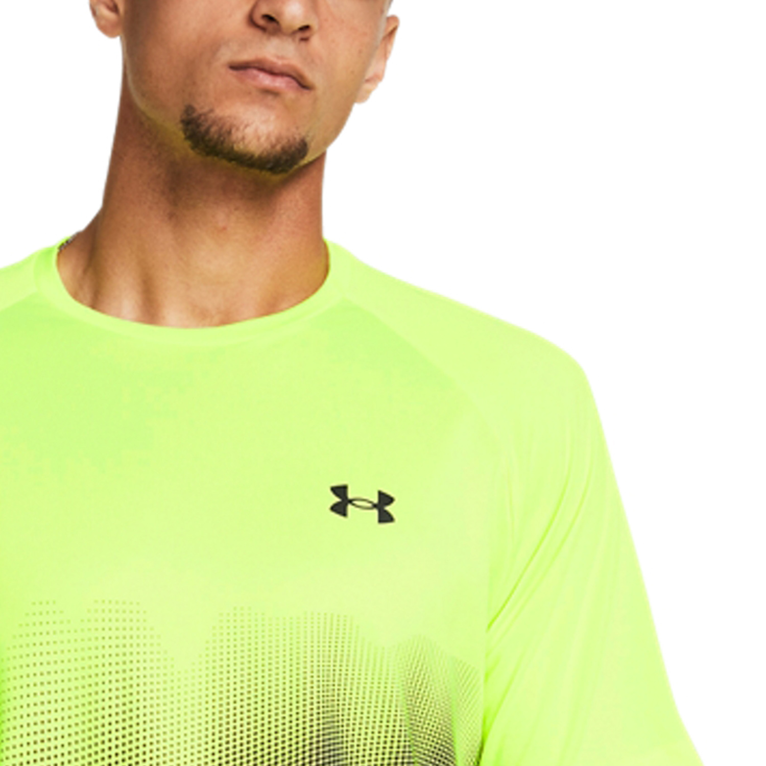 Under Armour Tech Fade Camiseta - High Vis Yellow/Black