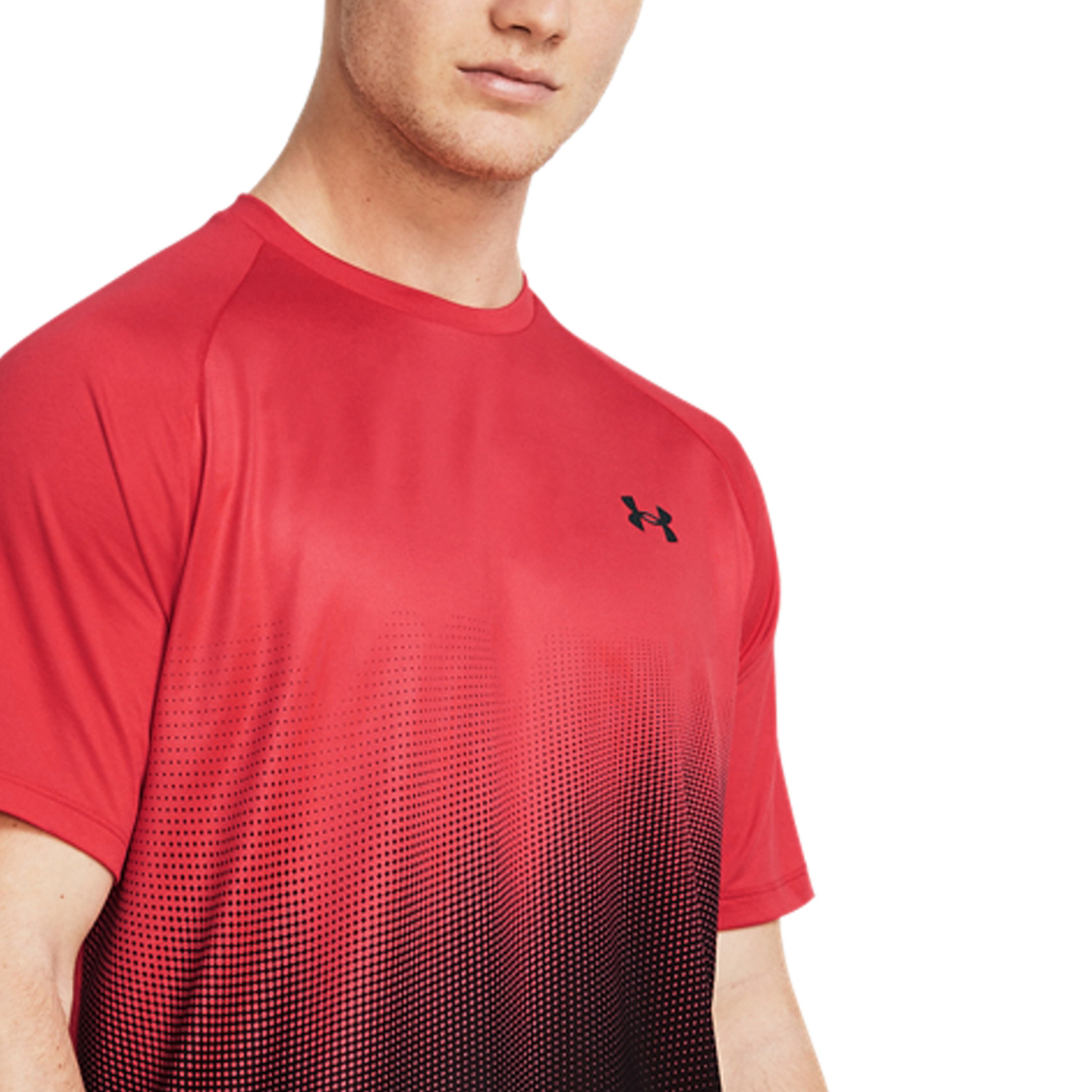 Under Armour Tech Fade T-Shirt - Red Solstice/Black