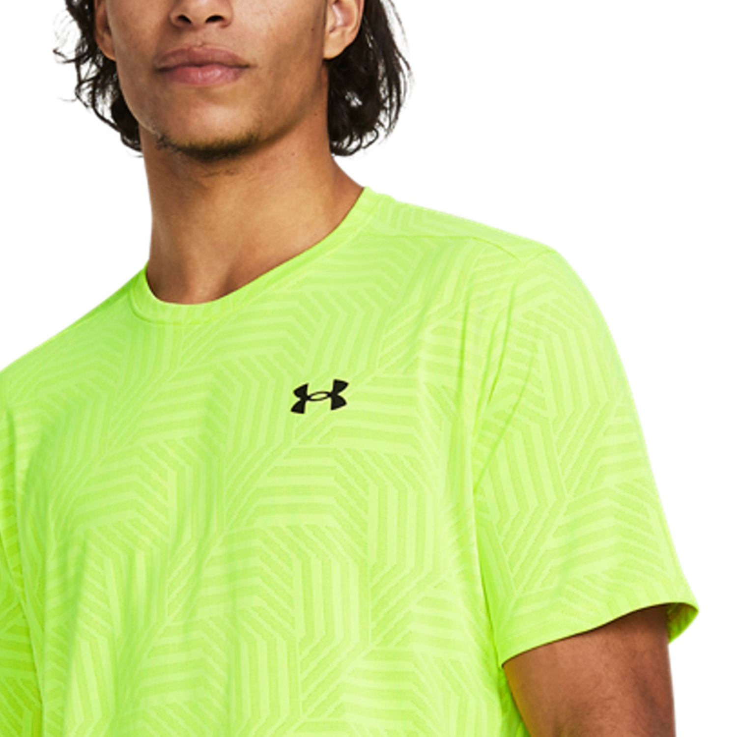 Under Armour Tech Vent Geotessa Camiseta - High Vis Yellow/Black