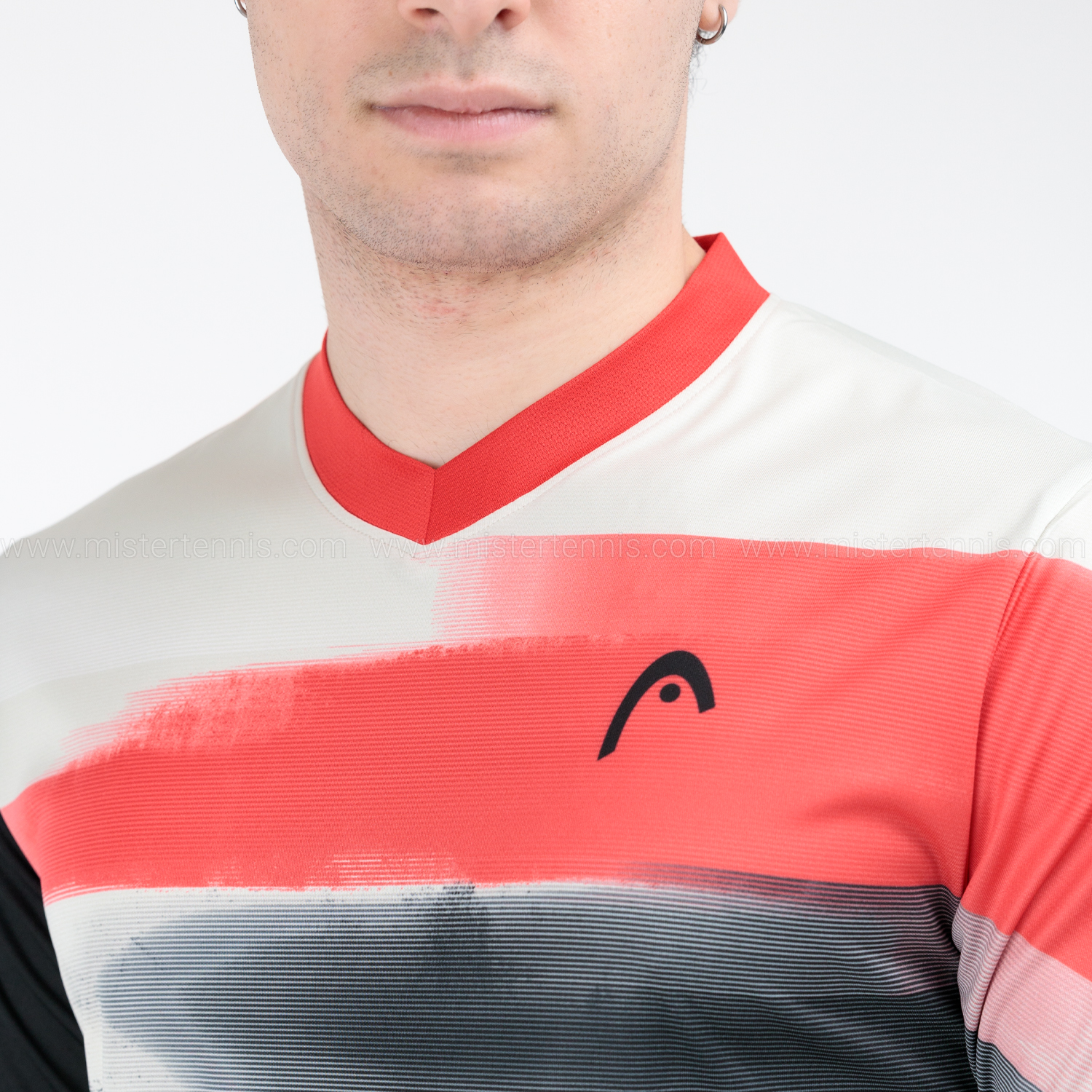 Camiseta De Tenis Head Topspin Hombre Negro