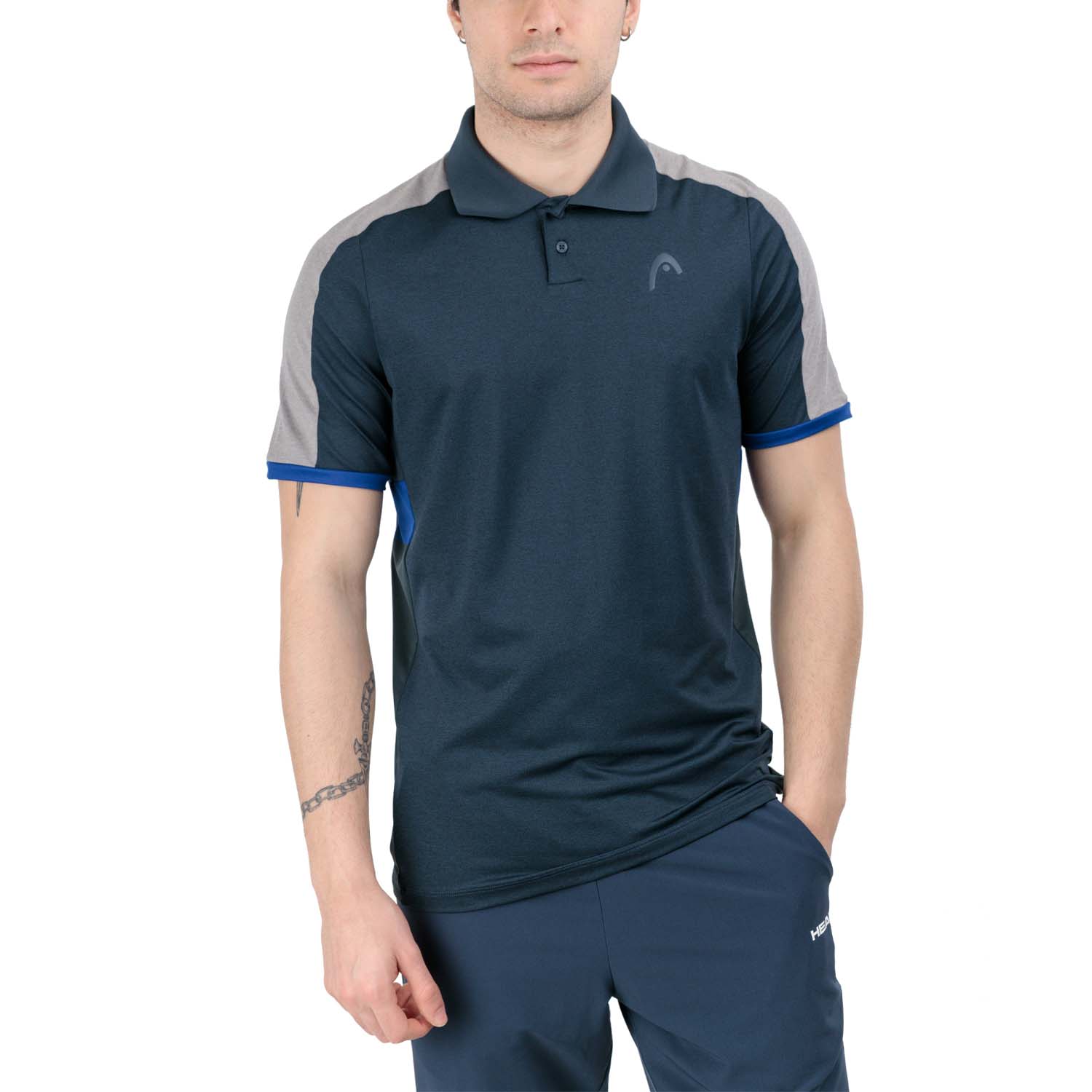 Head Play Tech Polo - Navy/Royal Blue