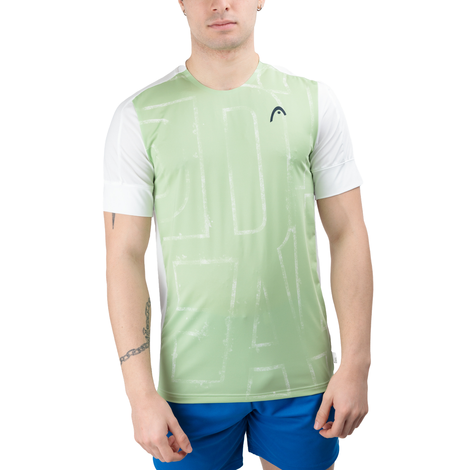 Head Play Tech II T-Shirt - White/Celery Green