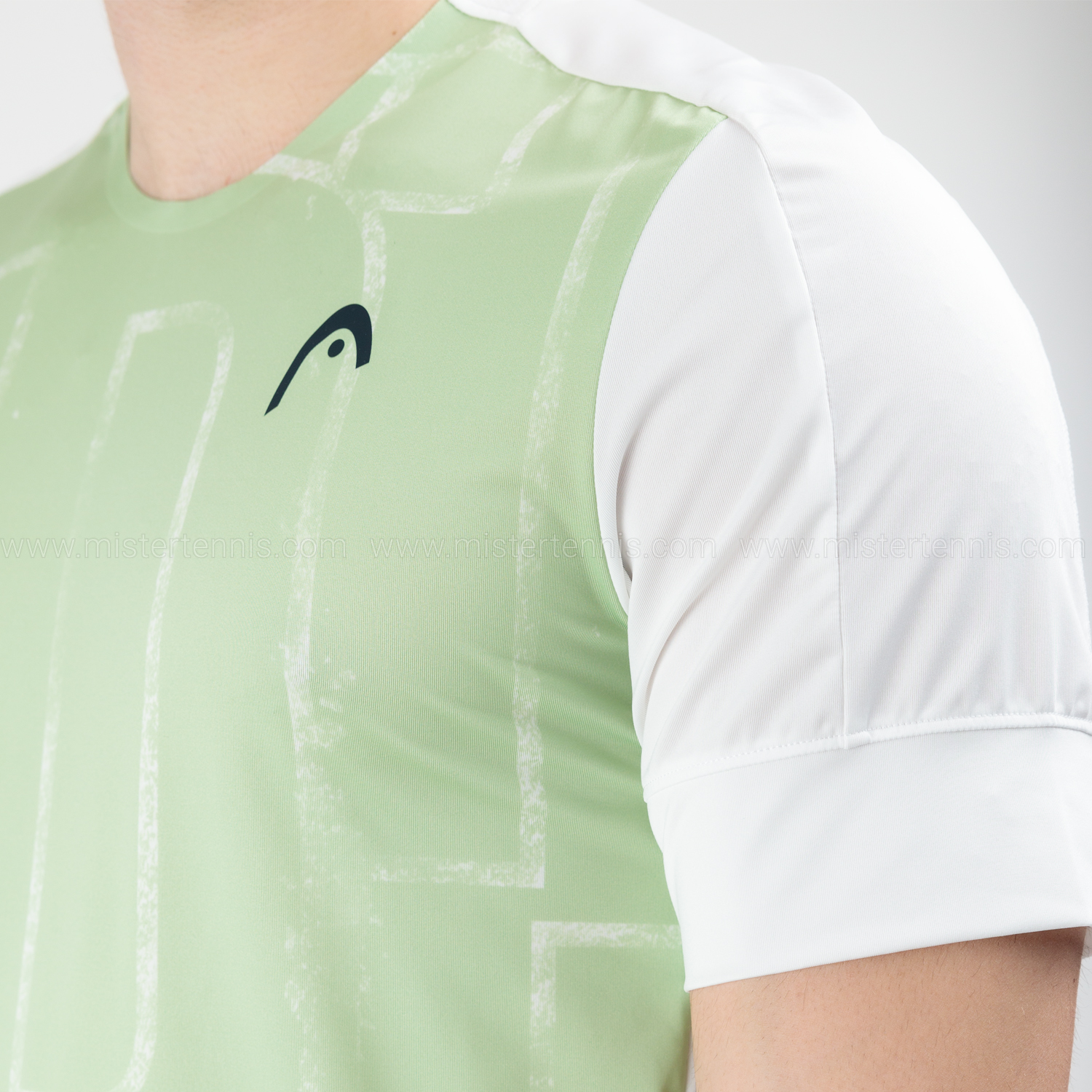 Head Play Tech II Camiseta - White/Celery Green