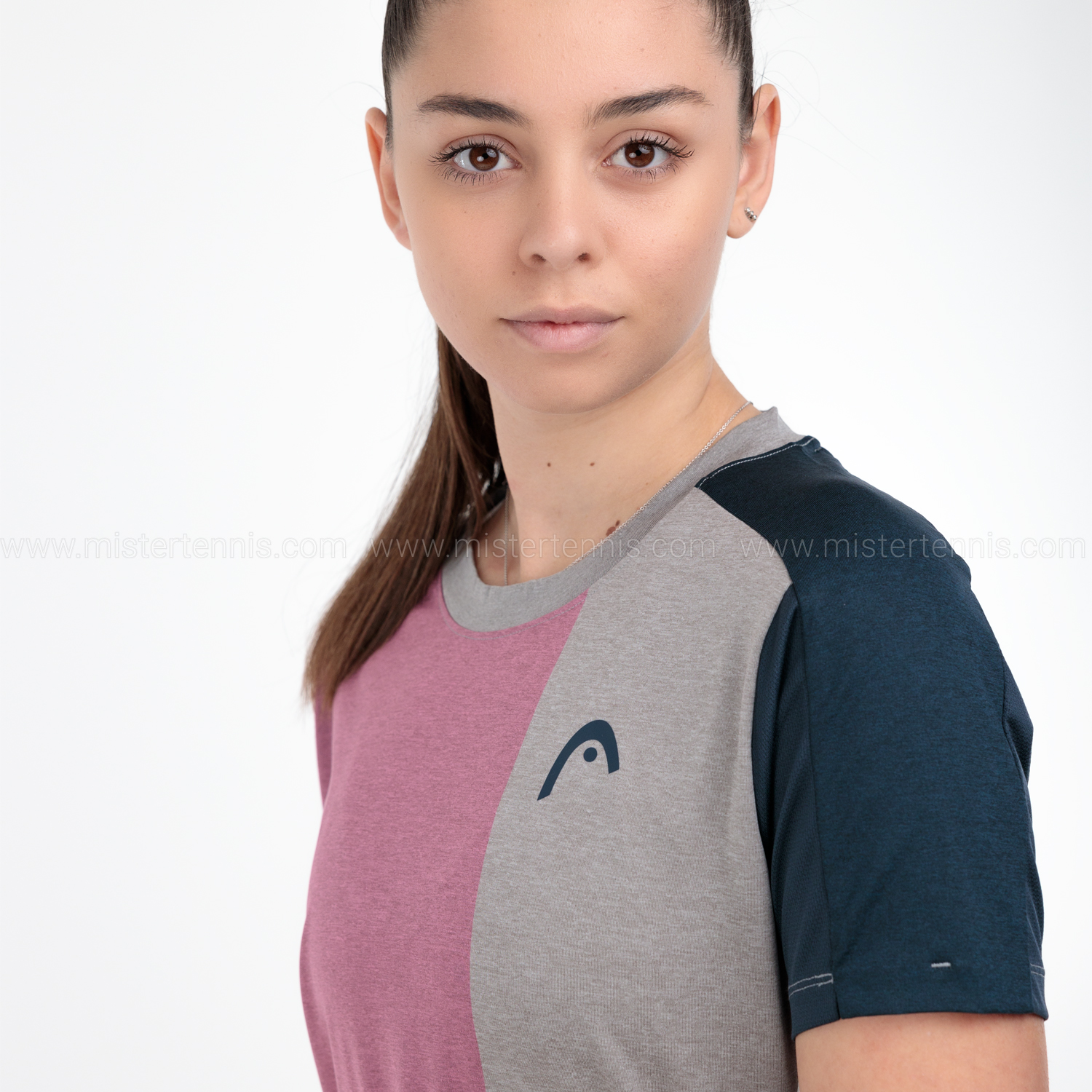 Head Play Tech Logo Camiseta - Cyclame/Grey