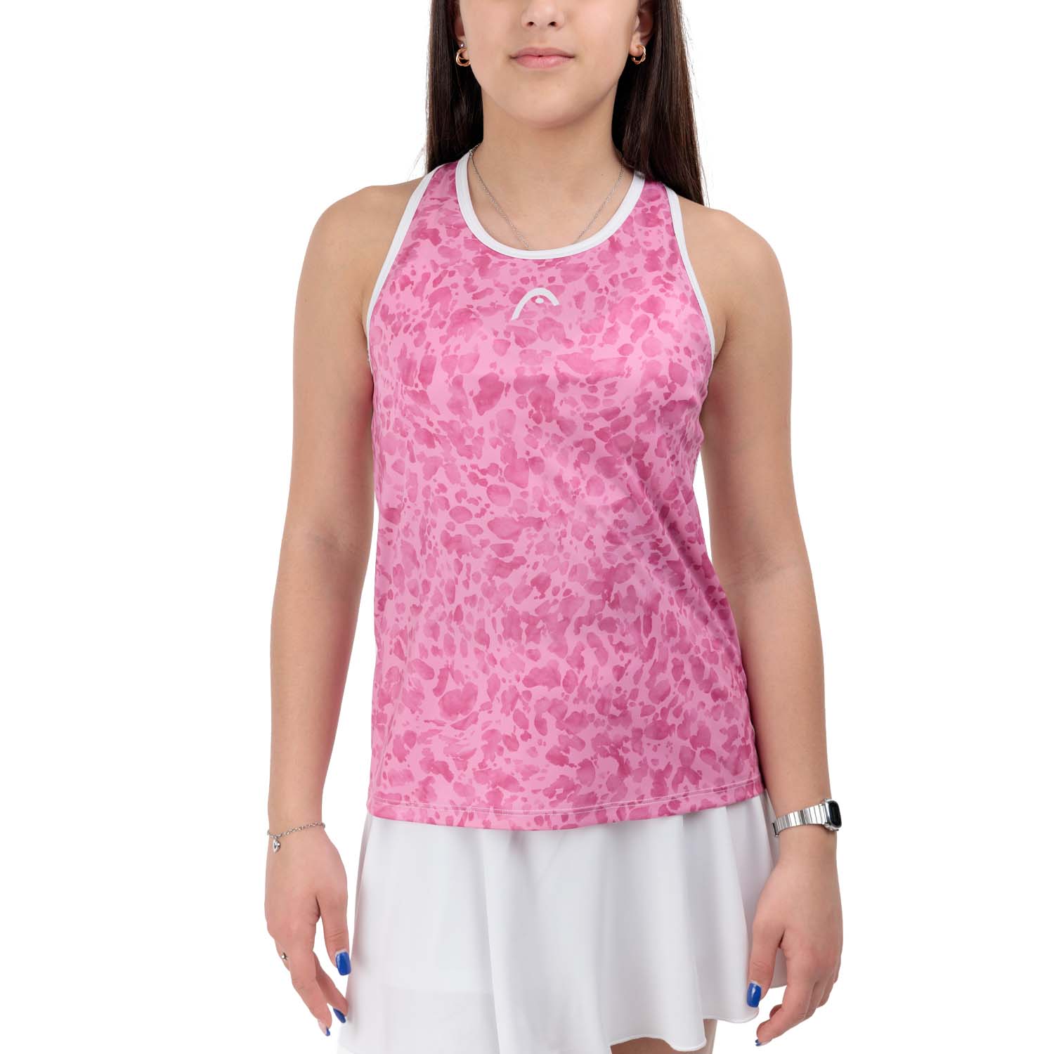 Head Agility Court Top Niña - Print Vision W/Vivid Pink