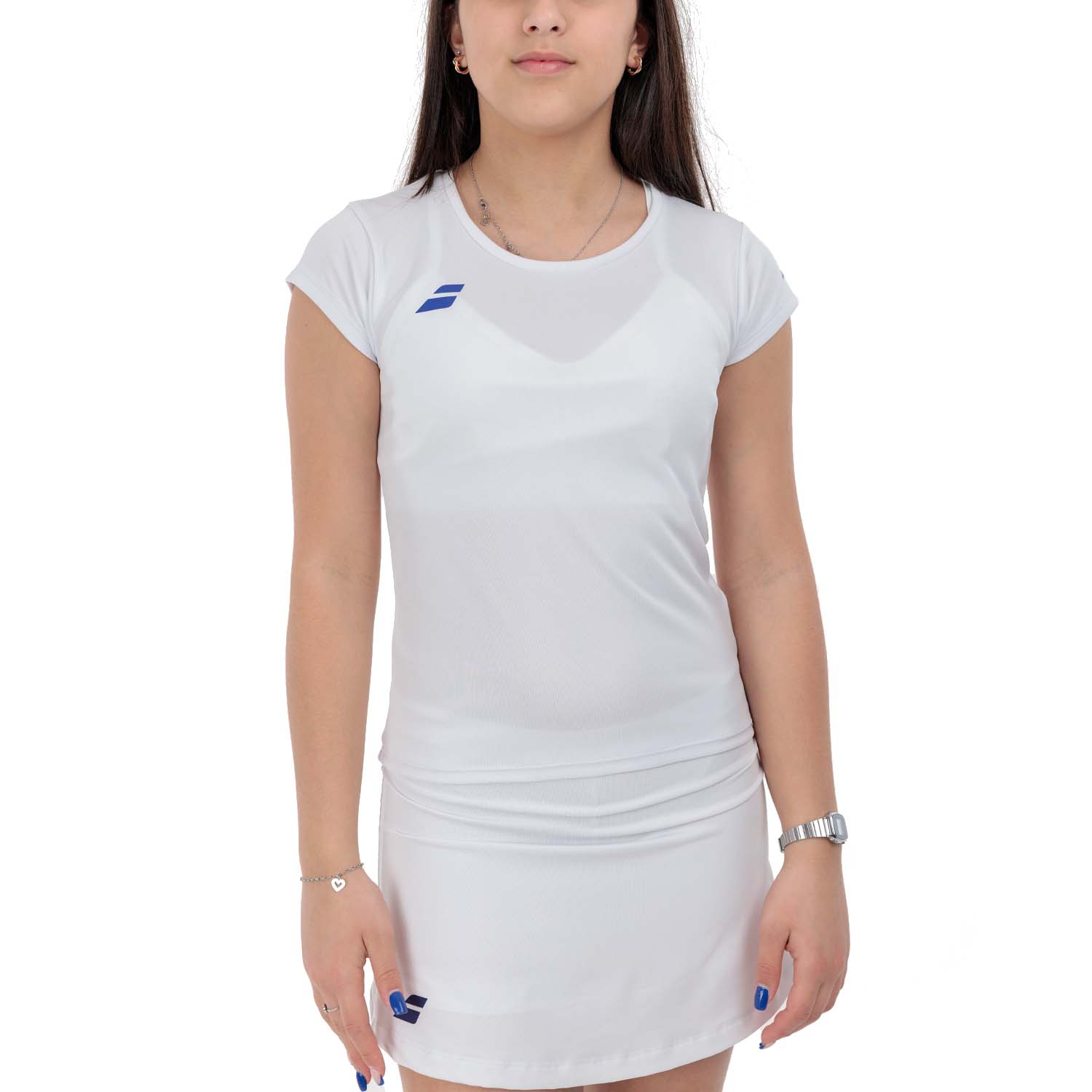 Babolat Play Cap Camiseta Niña - White/Blue