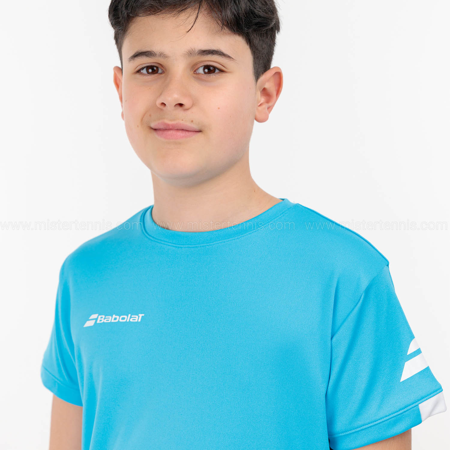 Babolat Play Crew Classic T-Shirt Boy - Cyan Blue