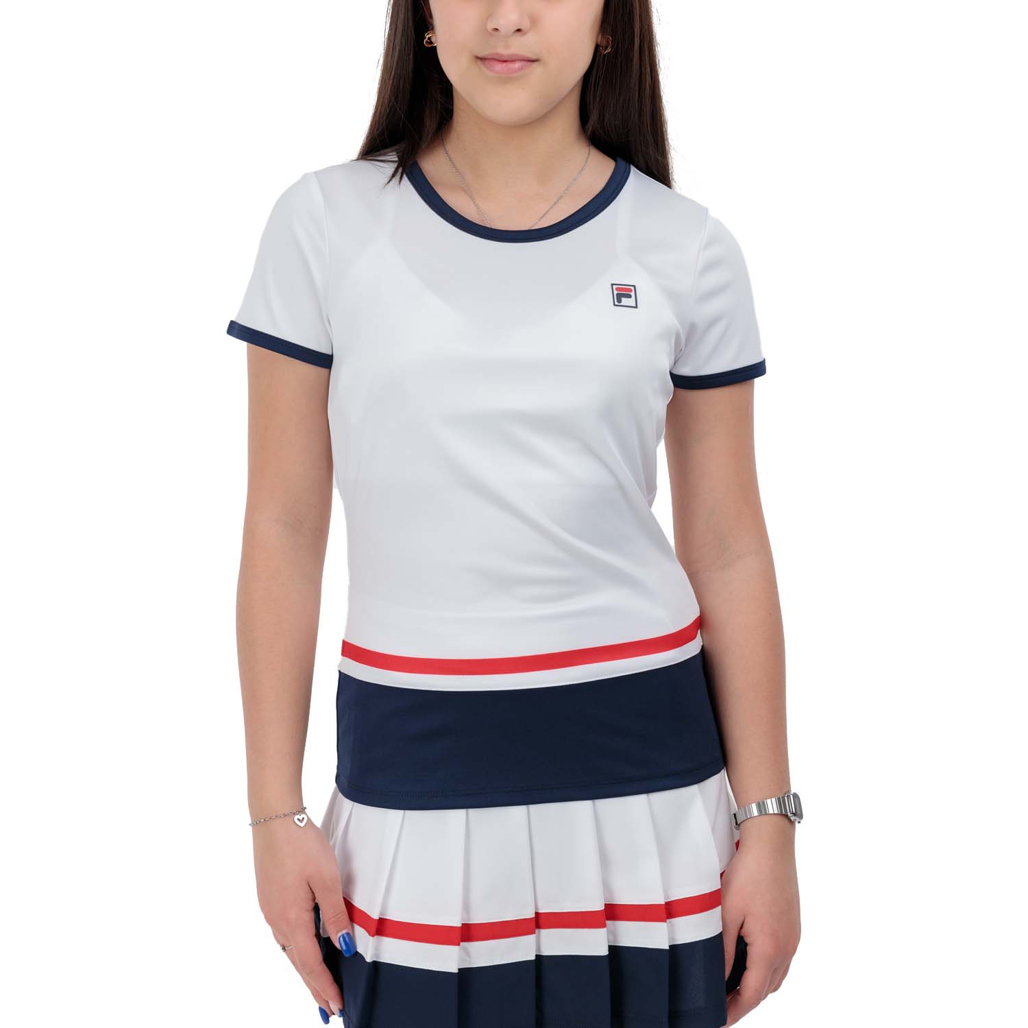 Fila Elisabeth Camiseta Niña - White/Navy