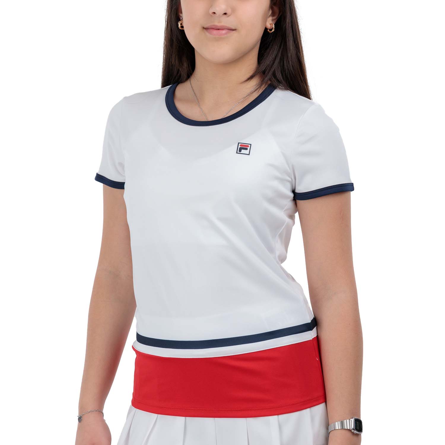 Fila Elisabeth T-Shirt Girl - White/Red