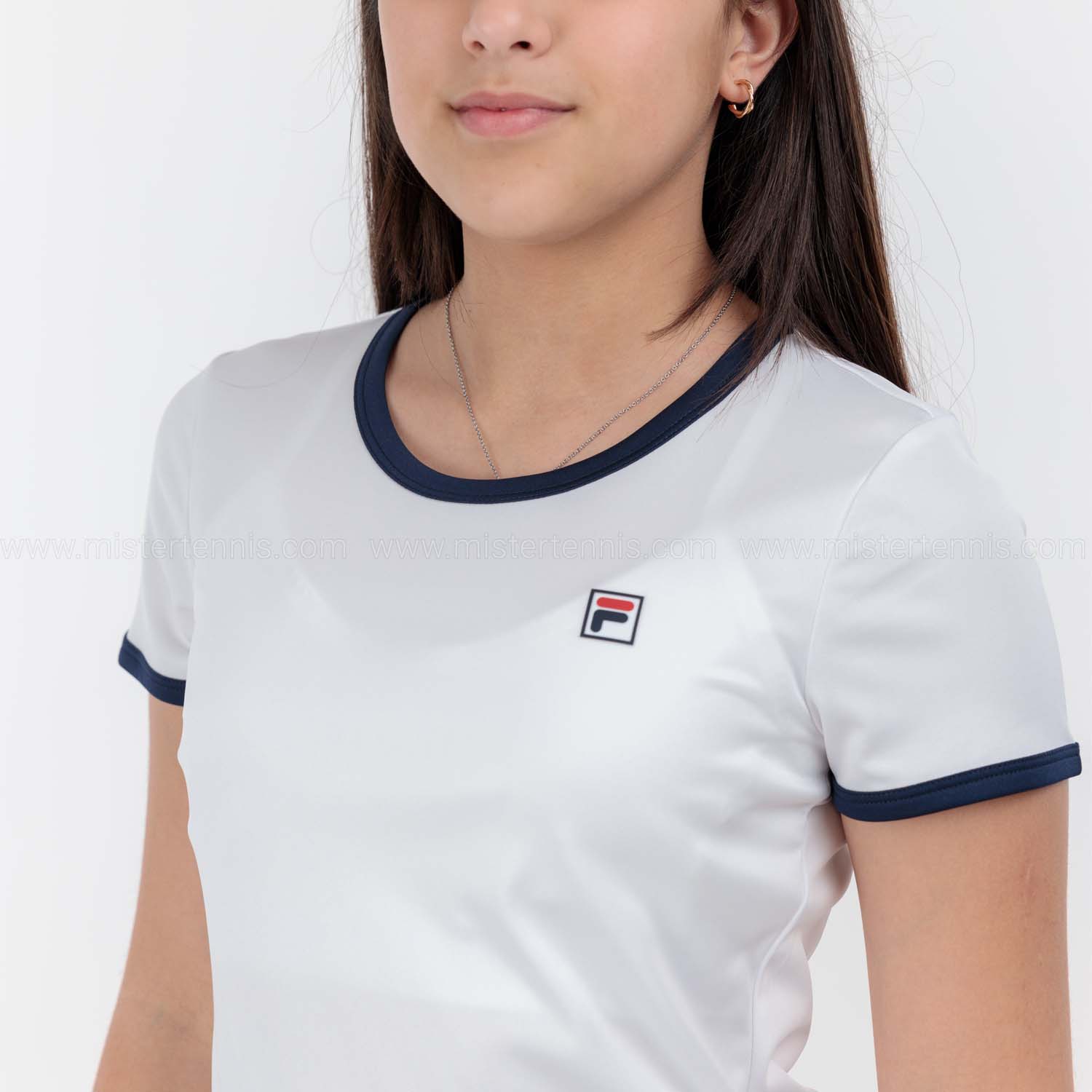 Fila Elisabeth Girl s Tennis T Shirt White Red