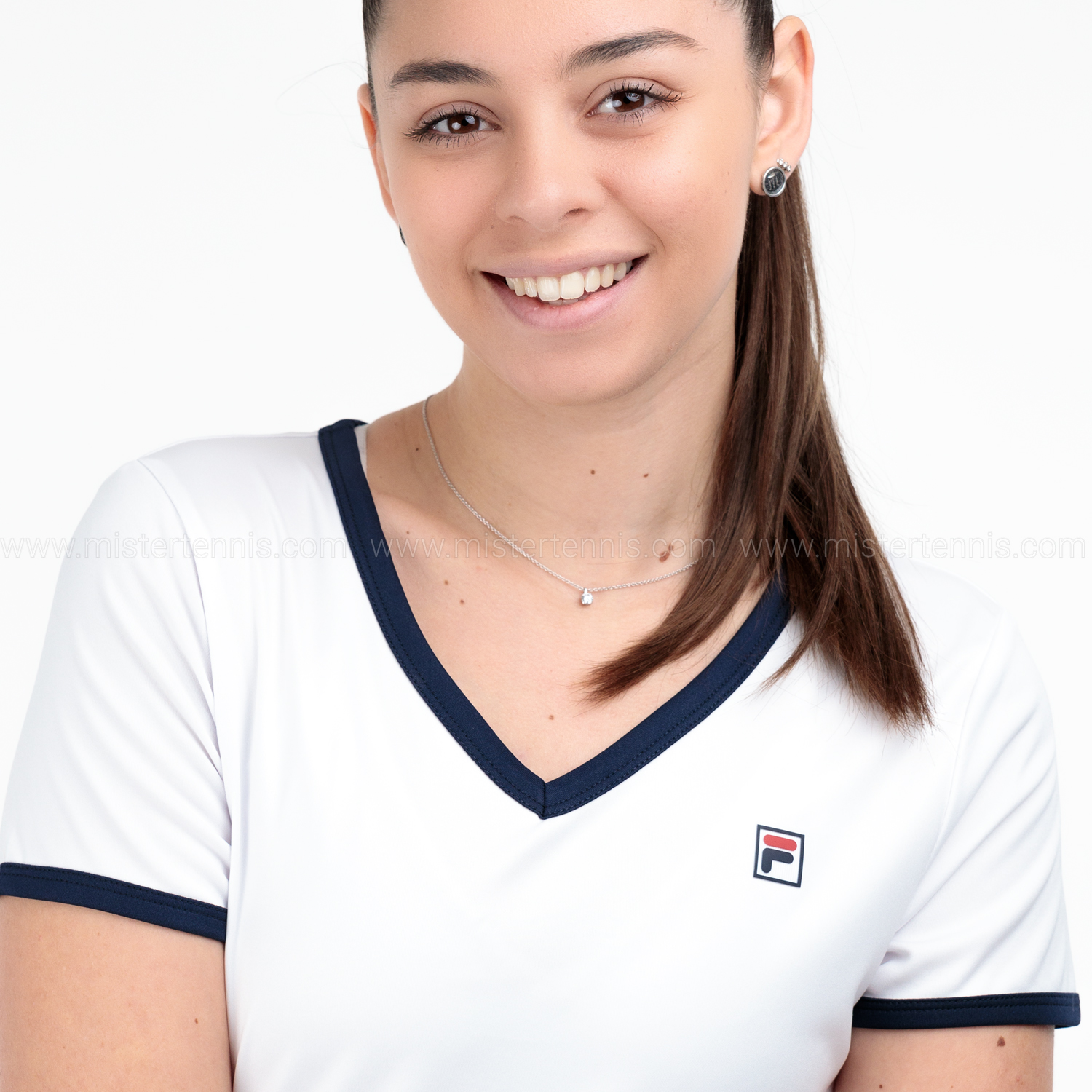 Fila Elisabeth Camiseta - White/Red