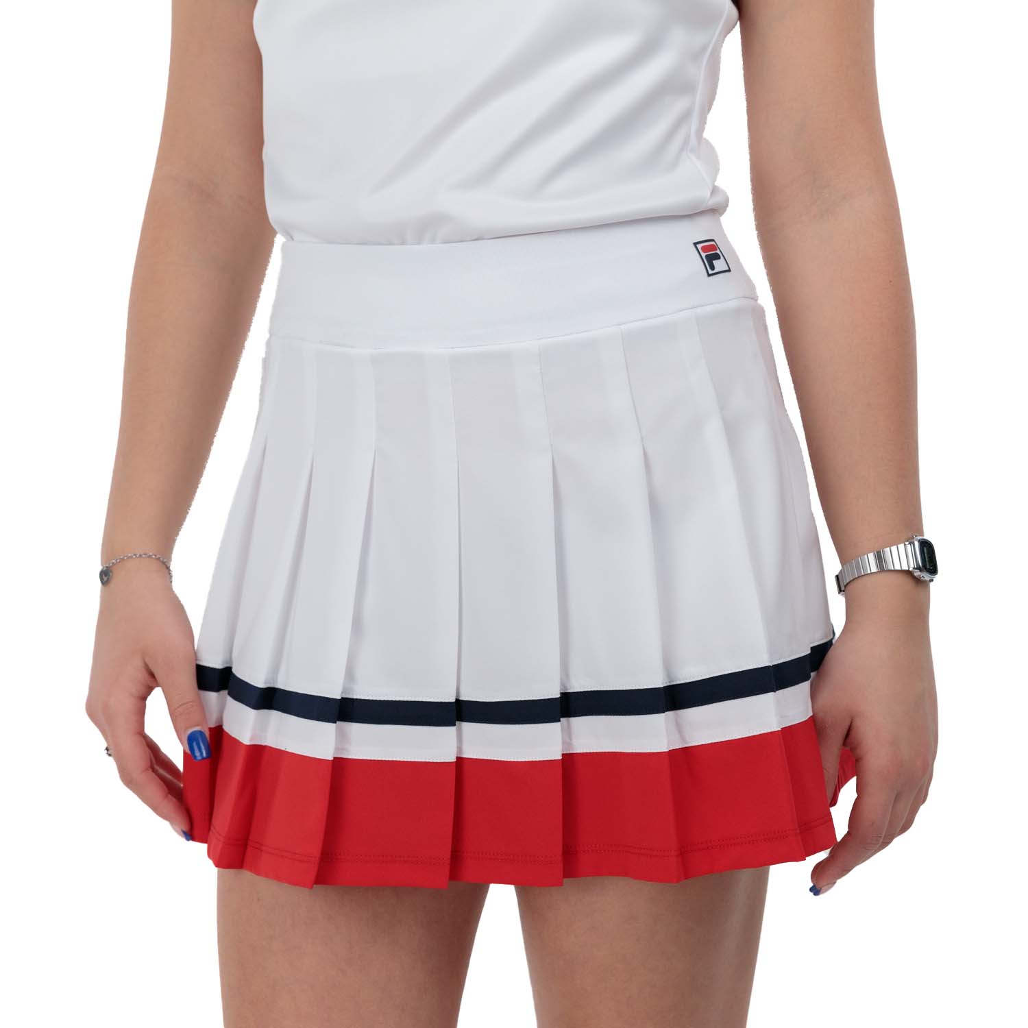 Fila Sabine Falda Niña - White/Red