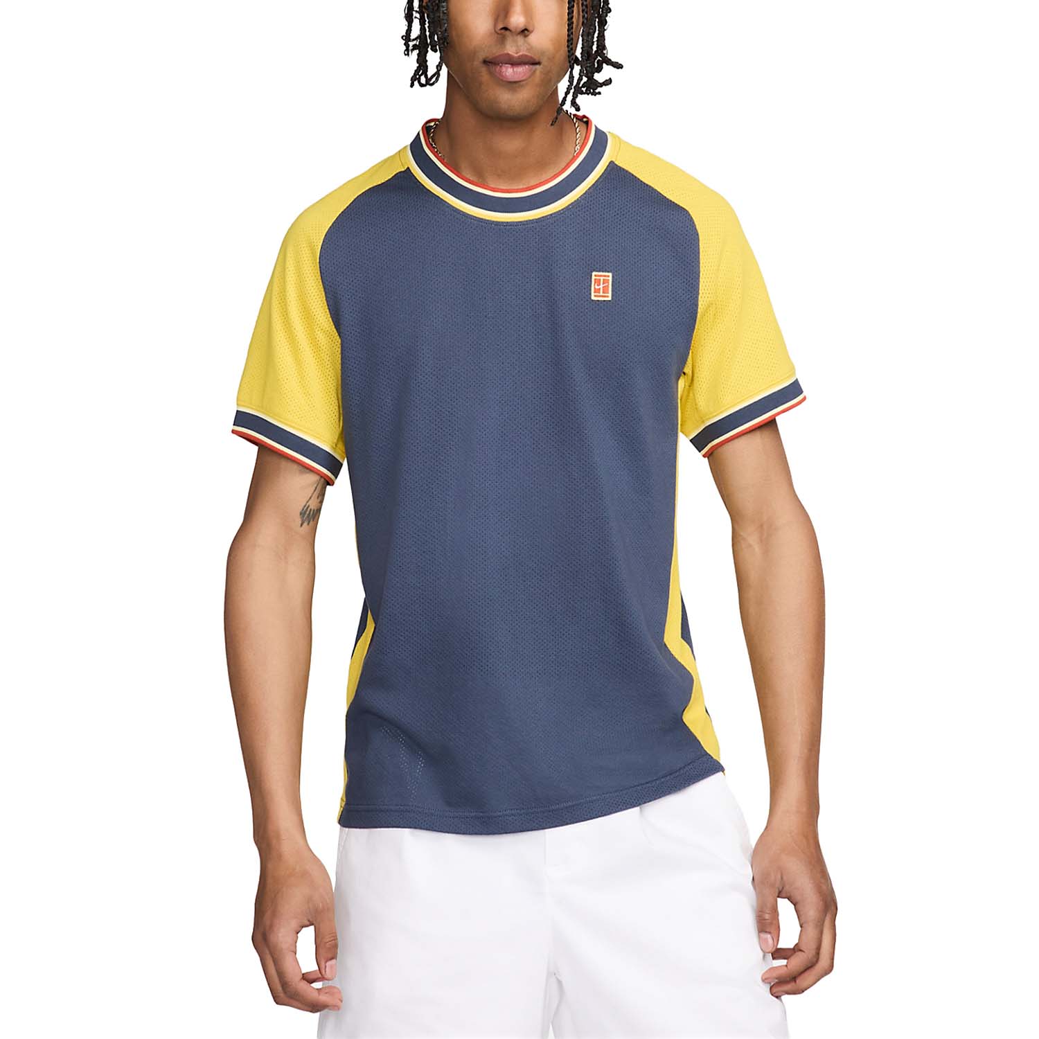 nike men's court heritage logo tennis tee