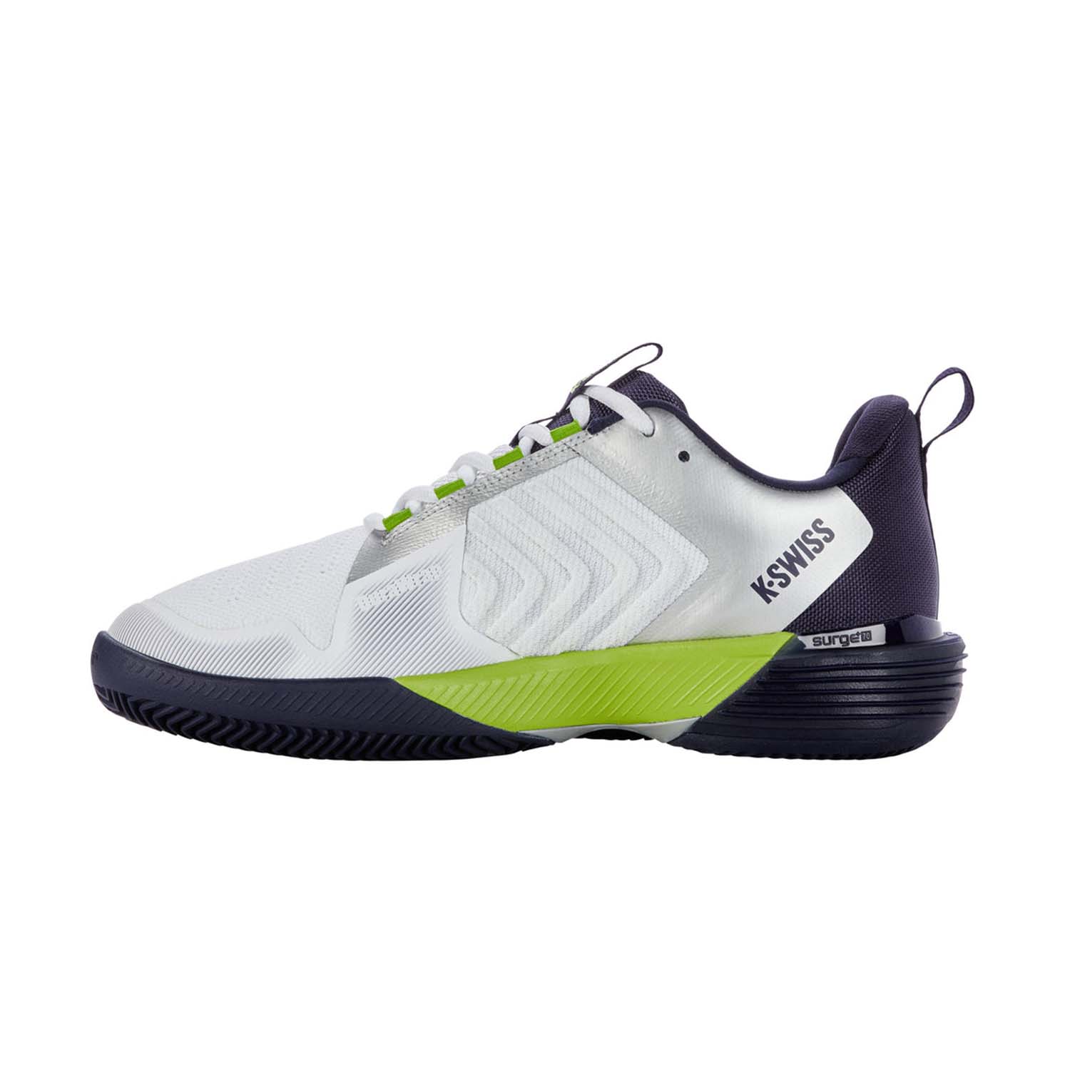 K-Swiss Ultrashot 3 Clay - White/Peacoat/Lime Green