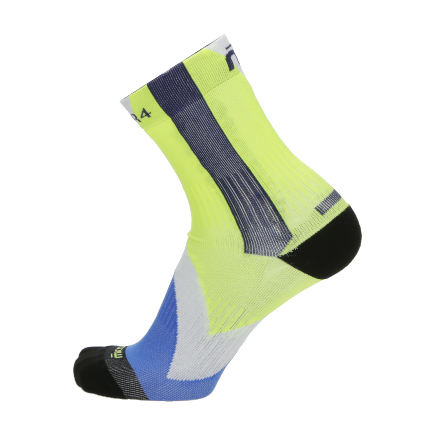 Calze Trail Running Uomo GEARXPro - Professionali - Massima Stabilità E Aumento Performance - Riduzione Distorsioni - Protezione Tallone - Made In Italy (IT, Testo, M, Regular, Regular, Black Fluo Yellow Calze Padel