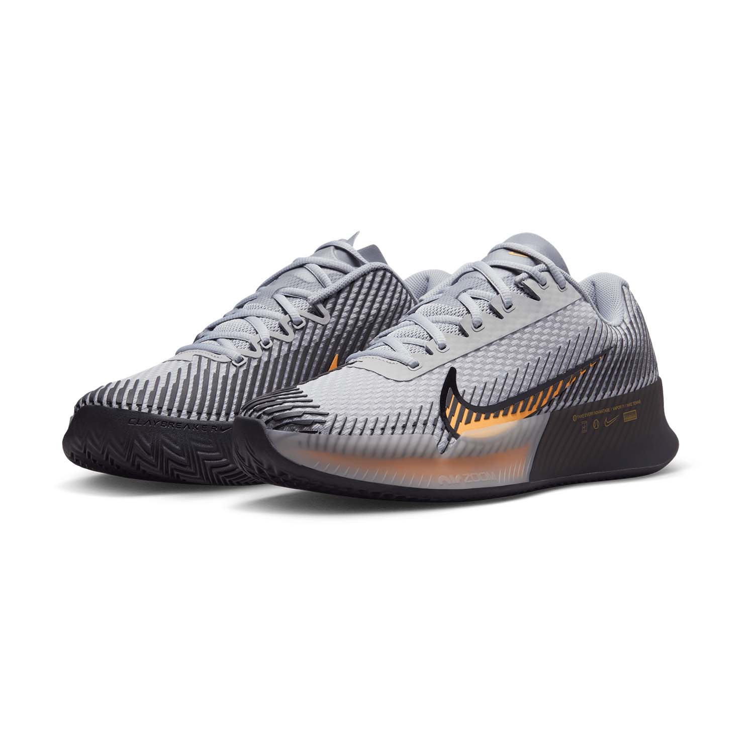 Nike Court Air Zoom Vapor 11 Clay Men's Tennis Shoes - Wolf Grey