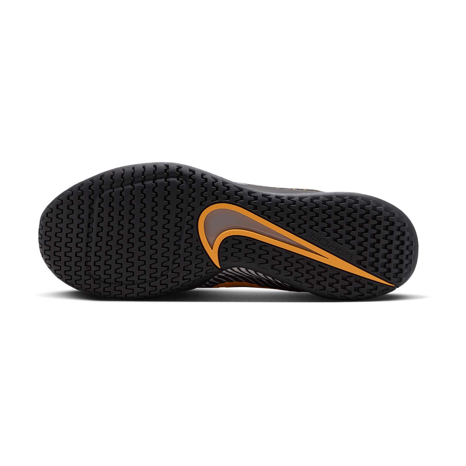 nike men's court air zoom vapor x knit tennis shoes mtlc dark grey and total orange