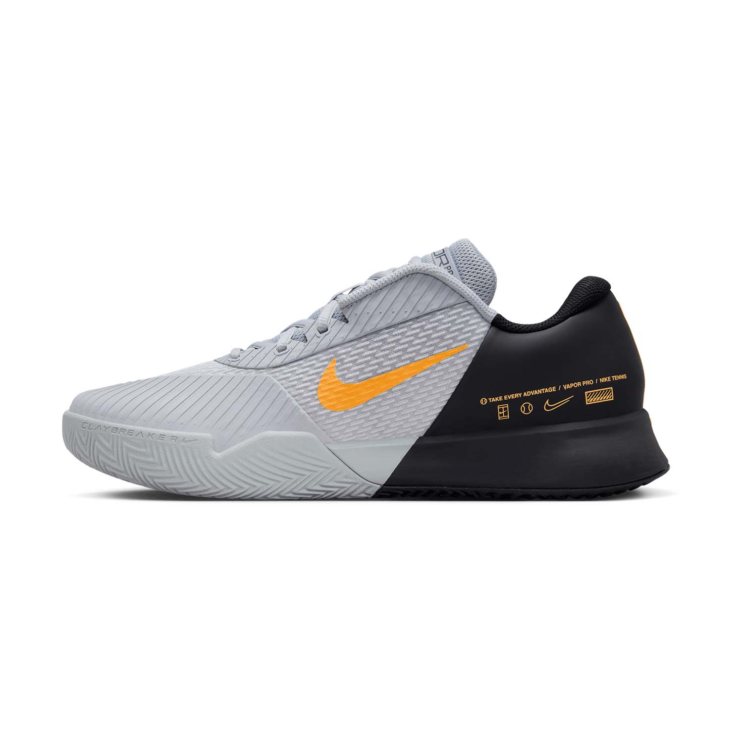 Nike Court Air Zoom Vapor Pro 2 Clay Men's Tennis Shoes Wolf Grey