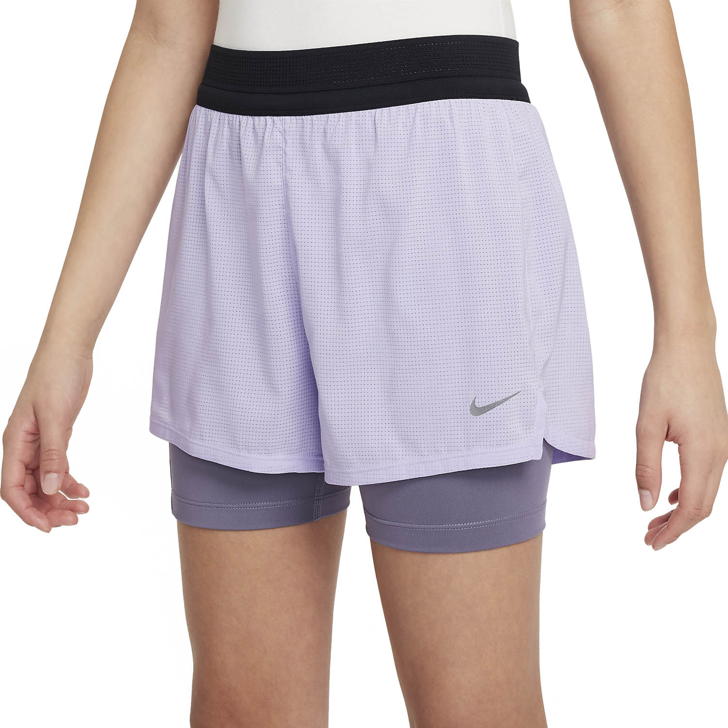 Nike Court Dri-FIT ADV 2.5in Shorts Girl - Hydrangeas/Daybreak/Black