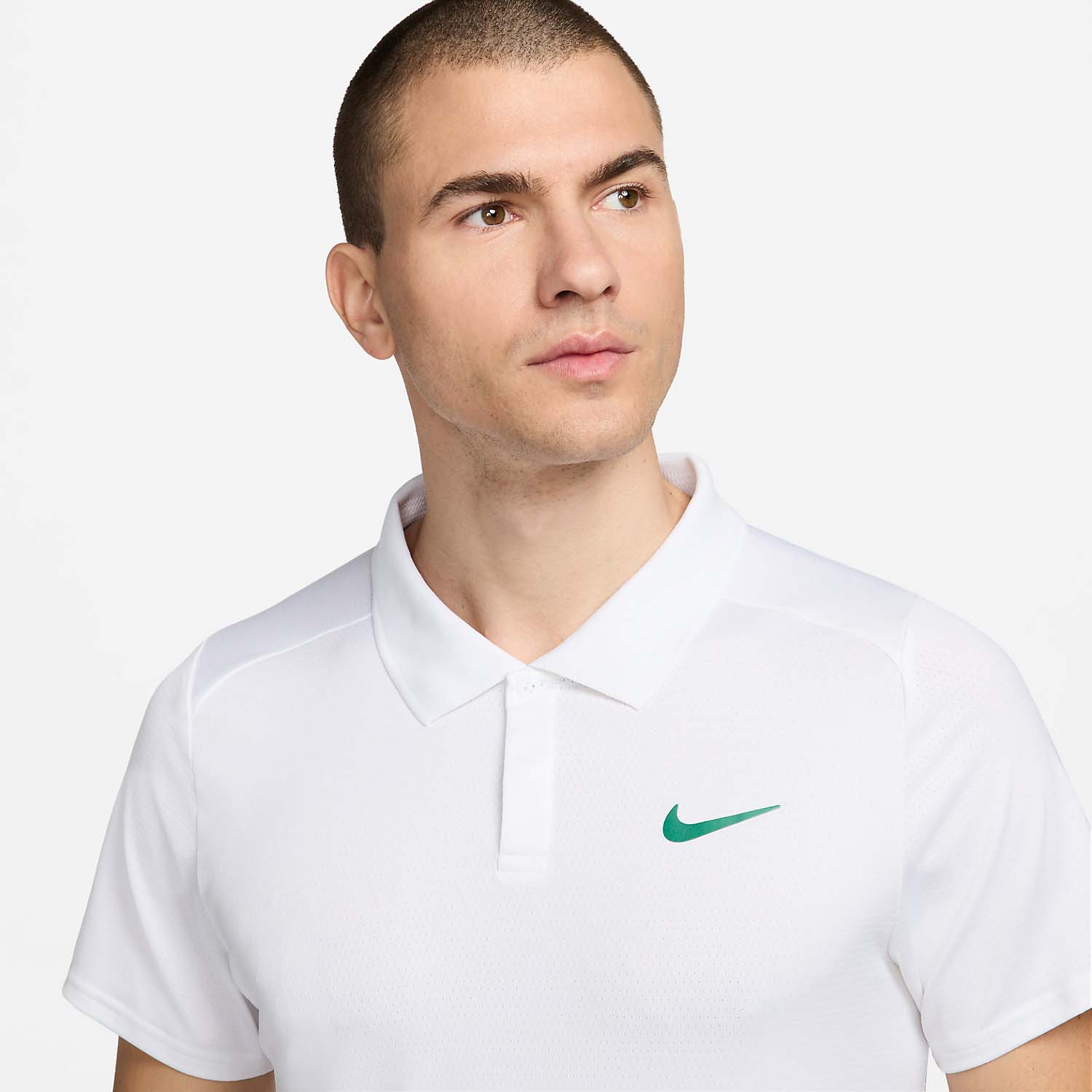 Nike Court Dri-FIT Advantage Polo - White/Malachite