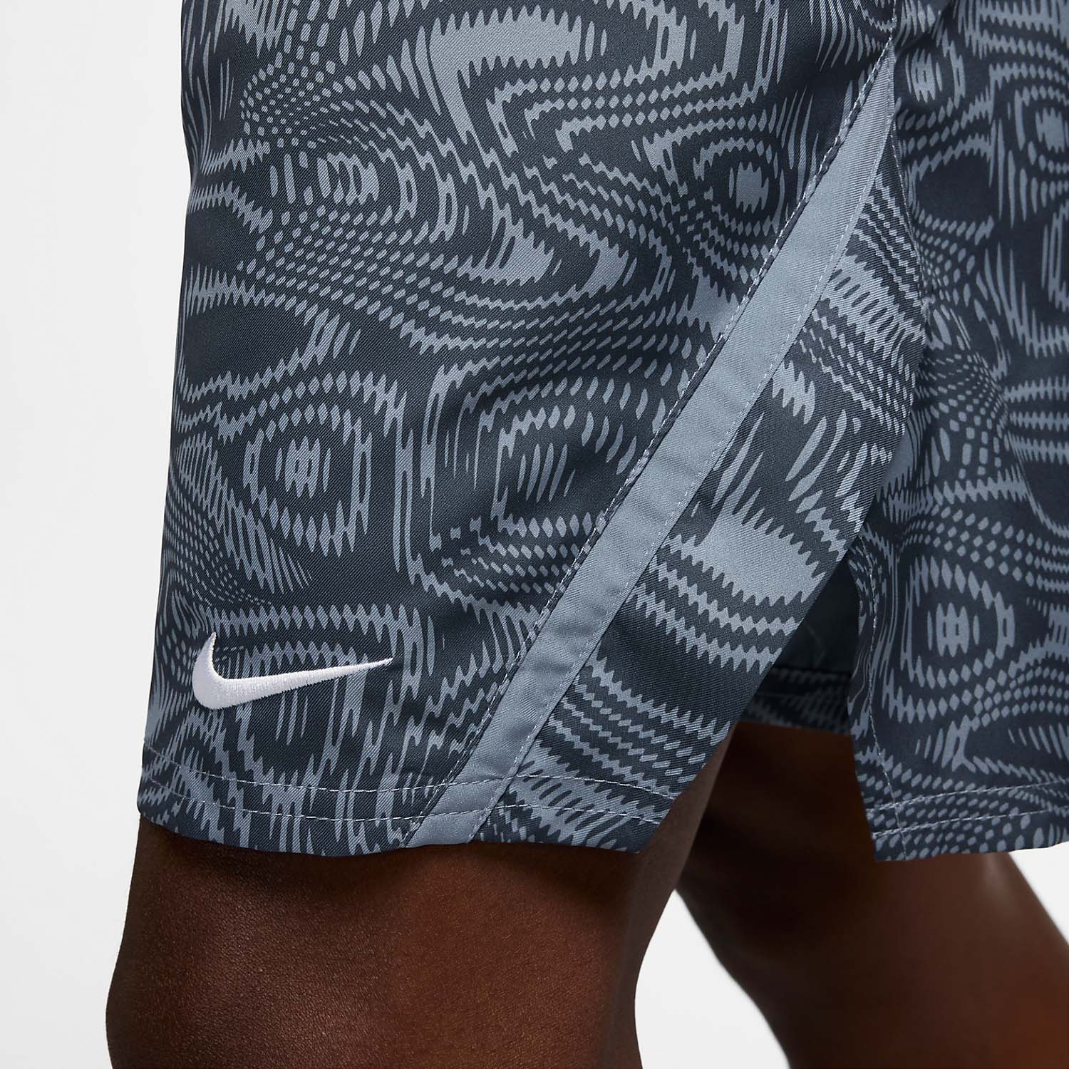 Nike Court Victory Graphic 9in Shorts - Ashen Slate/Thunder Blue/White