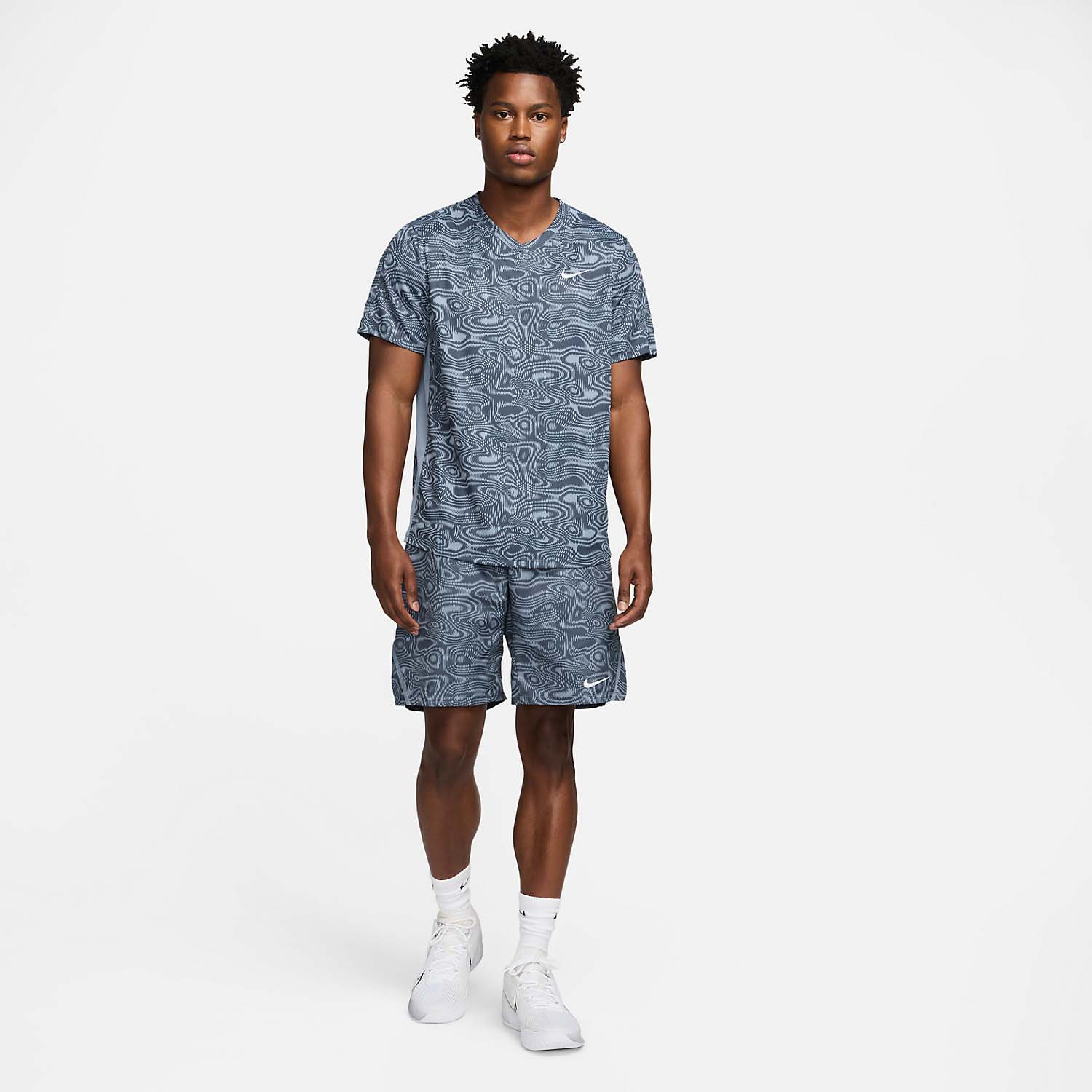 Nike Court Slam・Victory メンズS 上下セット Nike Court Victory Men's Tennis T-Shirt - Ashen Slate/White