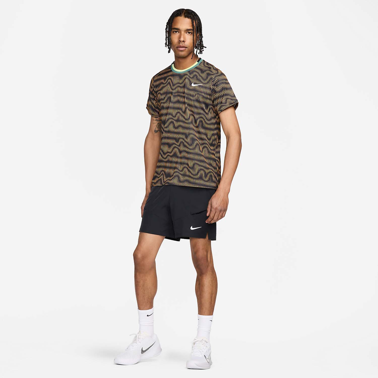 Nike Dri-FIT Advantage Camiseta - Black/Bicoastal/White