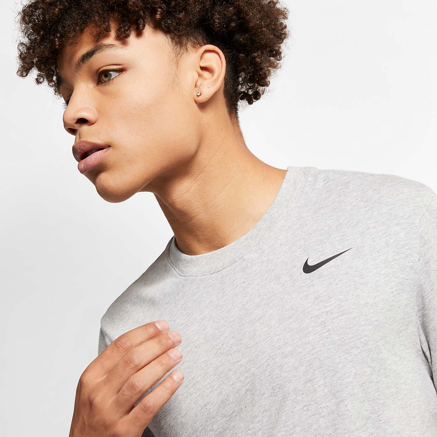 Nike Dri-FIT Court Logo Maglietta - Dark Grey Heather/Black